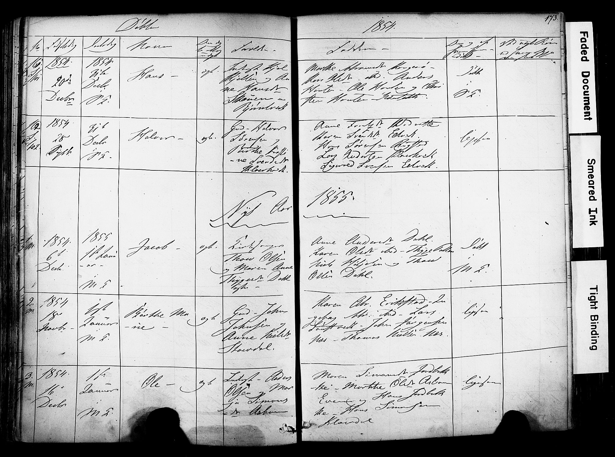 Solum kirkebøker, SAKO/A-306/F/Fa/L0006: Parish register (official) no. I 6, 1844-1855, p. 173