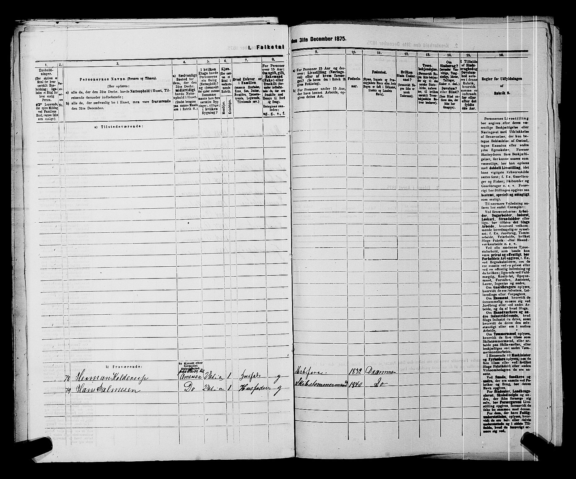 SAKO, 1875 census for 0602 Drammen, 1875, p. 380