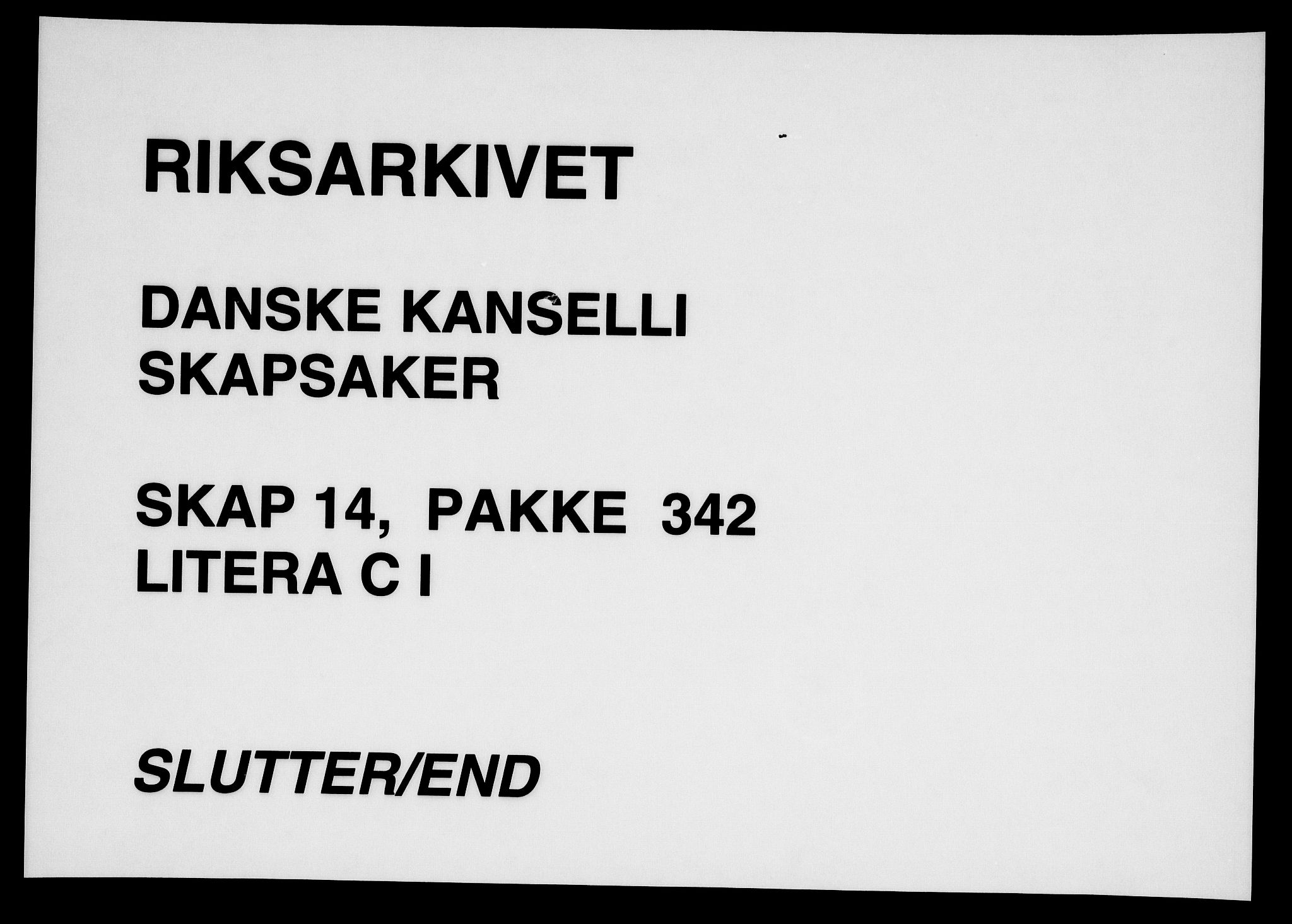 Danske Kanselli, Skapsaker, AV/RA-EA-4061/F/L0070: Skap 14, pakke 342-353, 1594-1686, p. 50