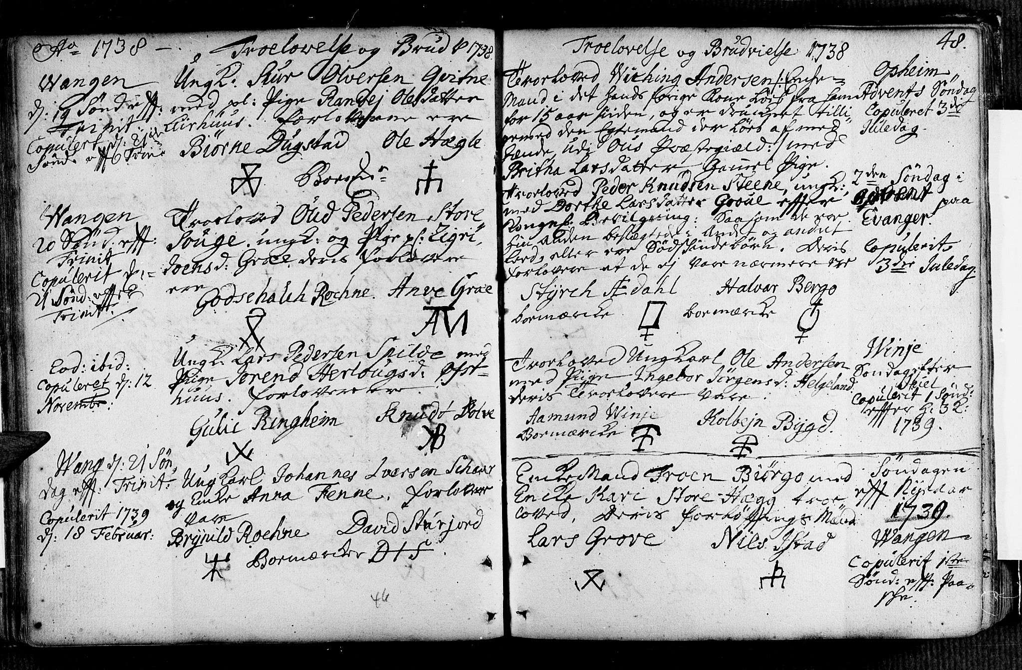 Voss sokneprestembete, SAB/A-79001/H/Haa: Parish register (official) no. A 7, 1731-1773, p. 48