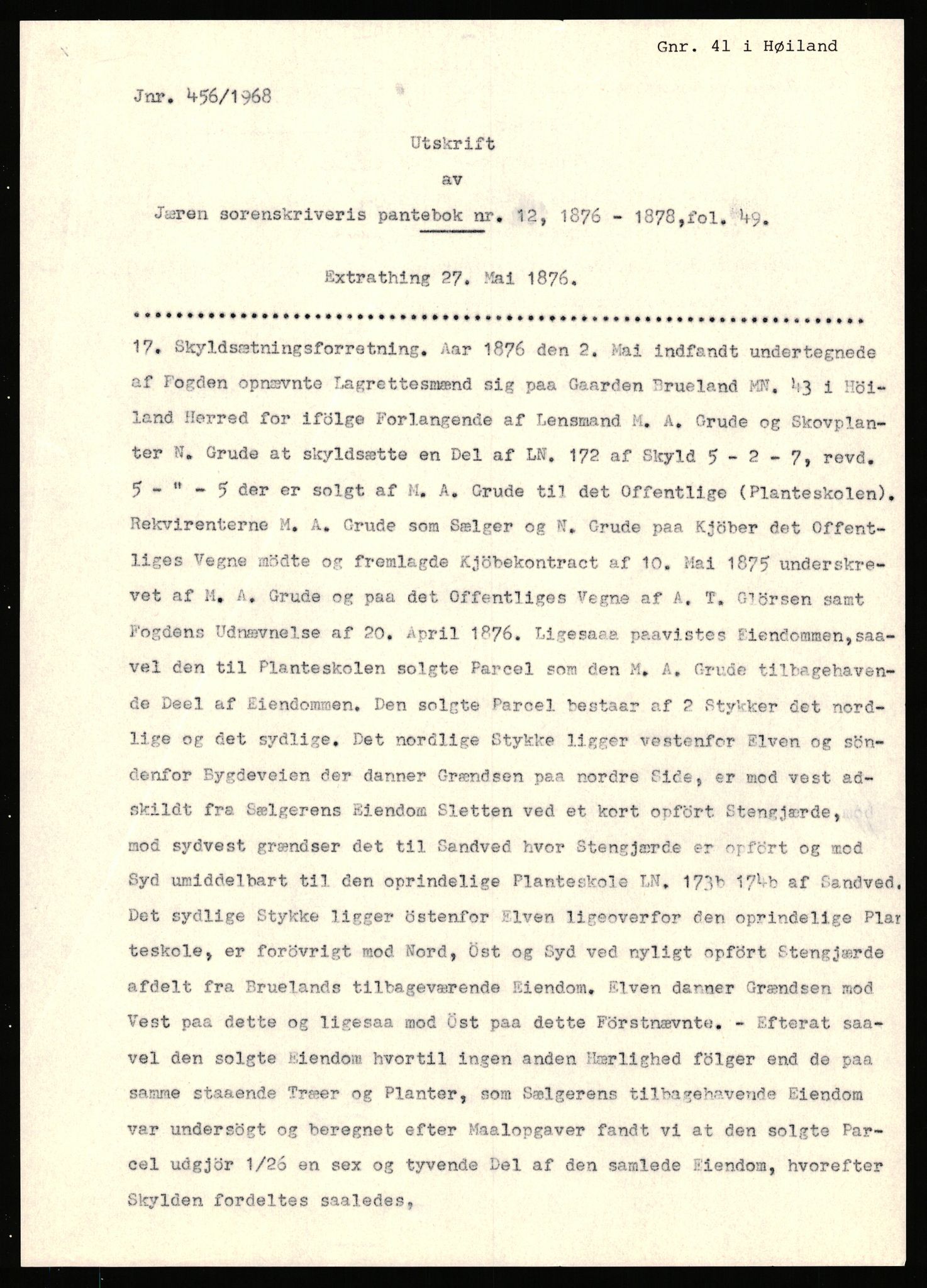Statsarkivet i Stavanger, SAST/A-101971/03/Y/Yj/L0012: Avskrifter sortert etter gårdsnavn: Bru - Bækkeheien, 1750-1930, p. 236