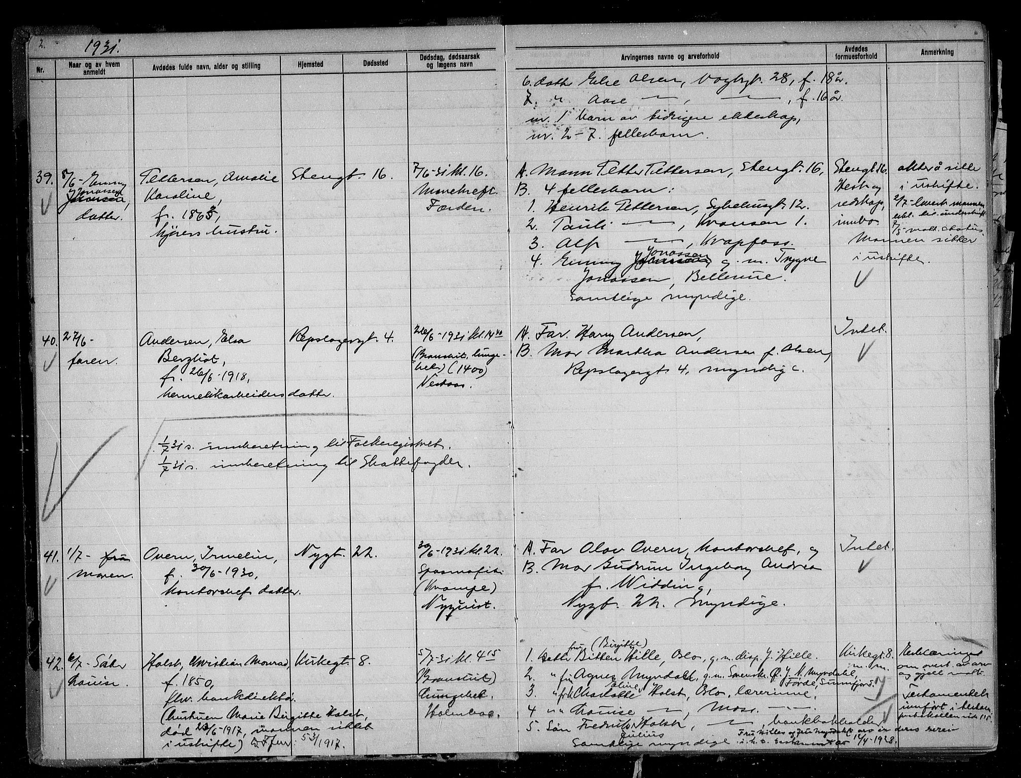 Moss sorenskriveri, AV/SAO-A-10168, 1931-1943, p. 2