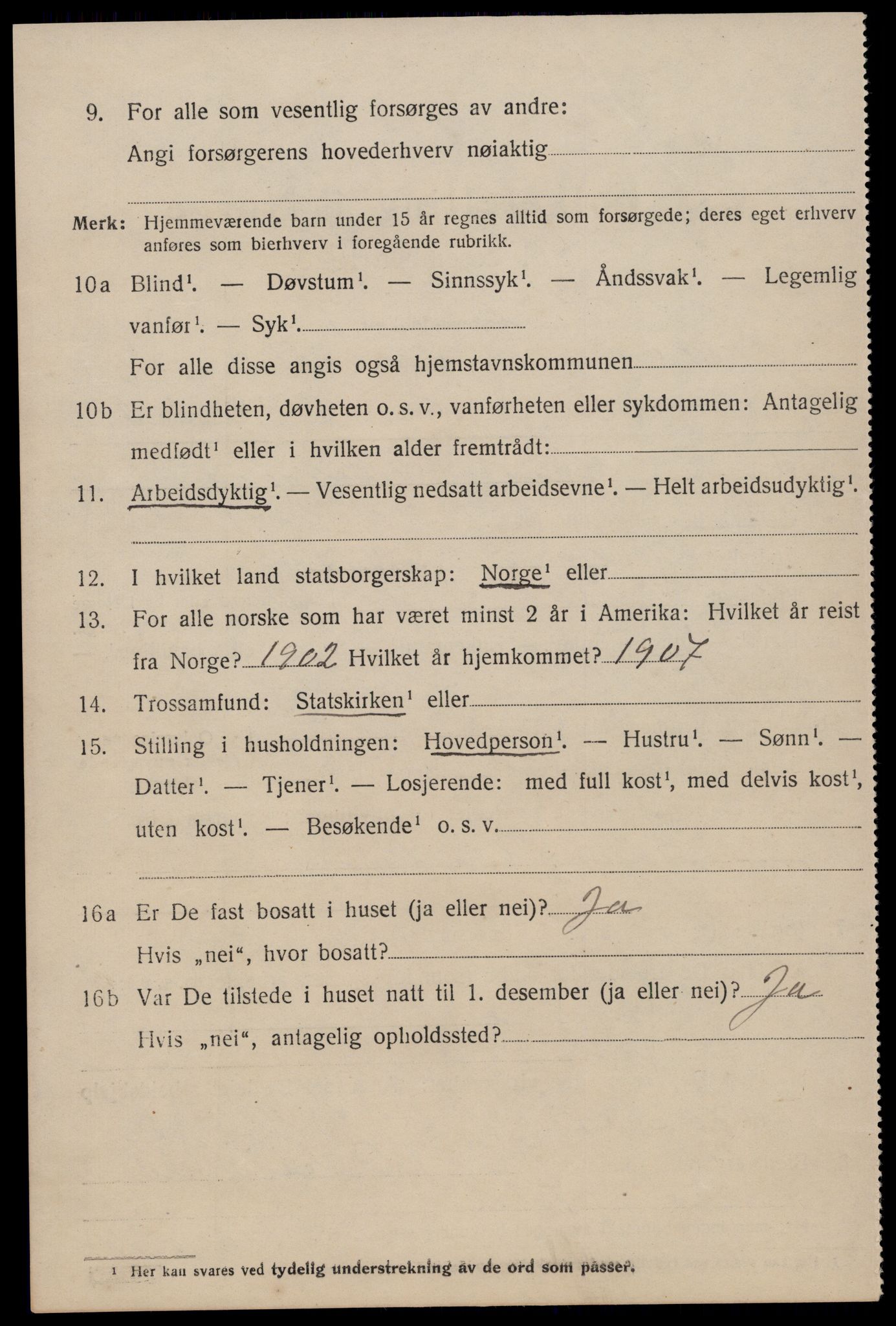 SAST, 1920 census for Jelsa, 1920, p. 1425