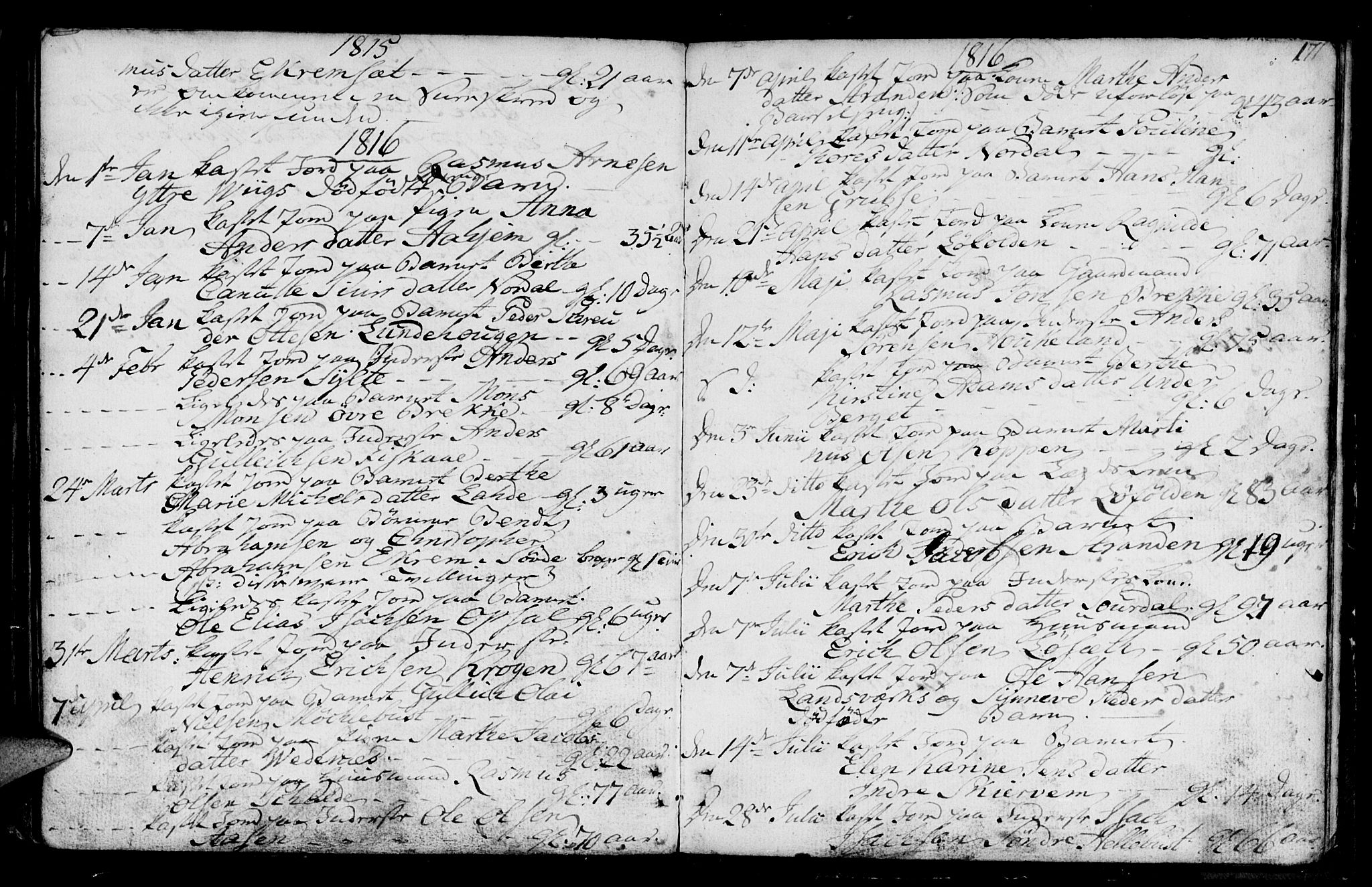 Ministerialprotokoller, klokkerbøker og fødselsregistre - Møre og Romsdal, AV/SAT-A-1454/501/L0002: Parish register (official) no. 501A02, 1760-1816, p. 171