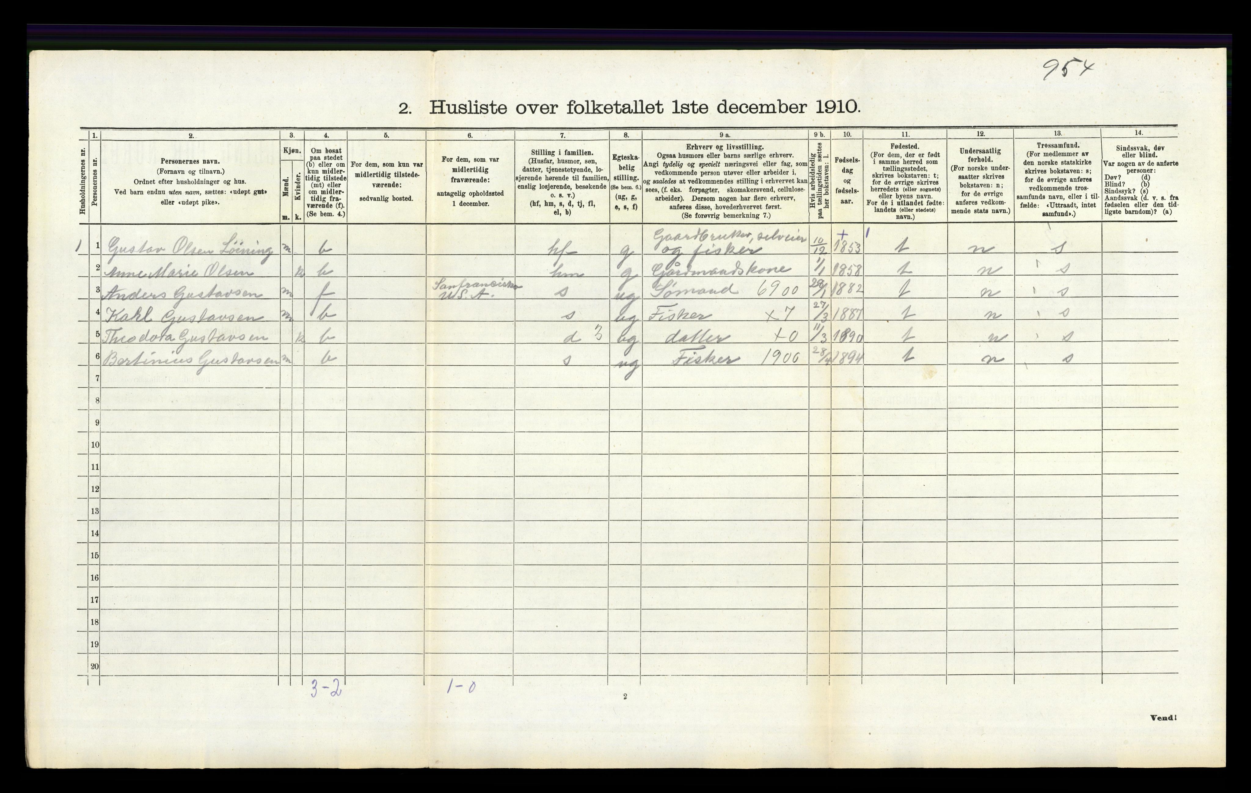 RA, 1910 census for Eigersund, 1910, p. 307