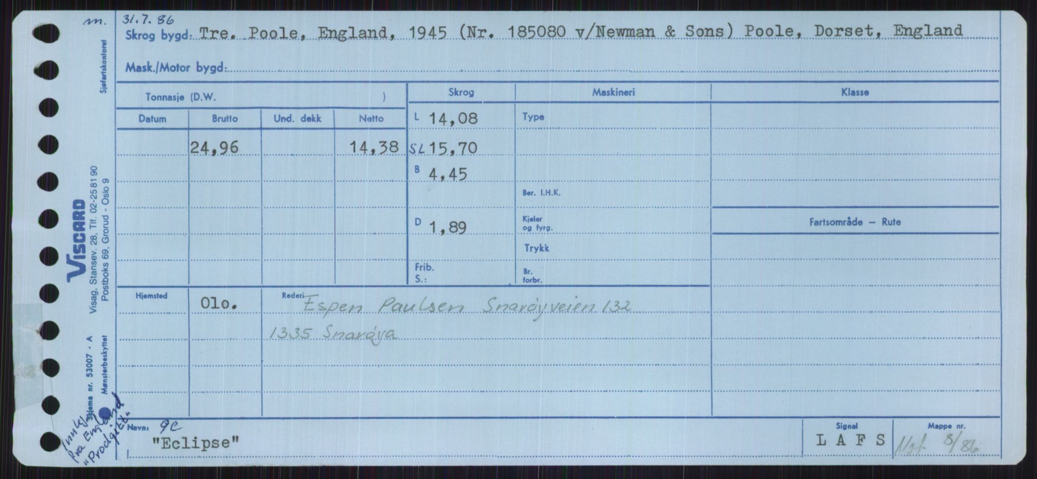 Sjøfartsdirektoratet med forløpere, Skipsmålingen, RA/S-1627/H/Ha/L0001/0002: Fartøy, A-Eig / Fartøy Bjør-Eig, p. 967