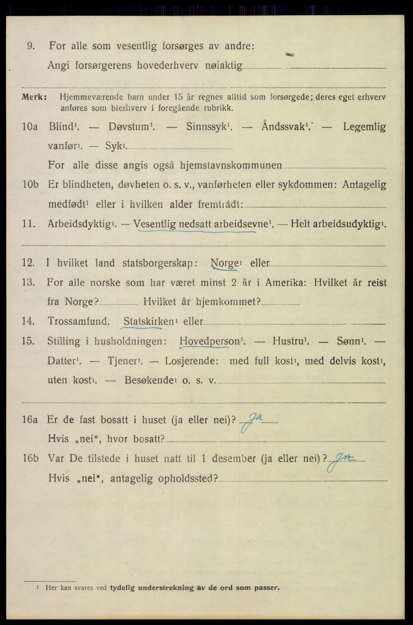 SAH, 1920 census for Elverum, 1920, p. 21219