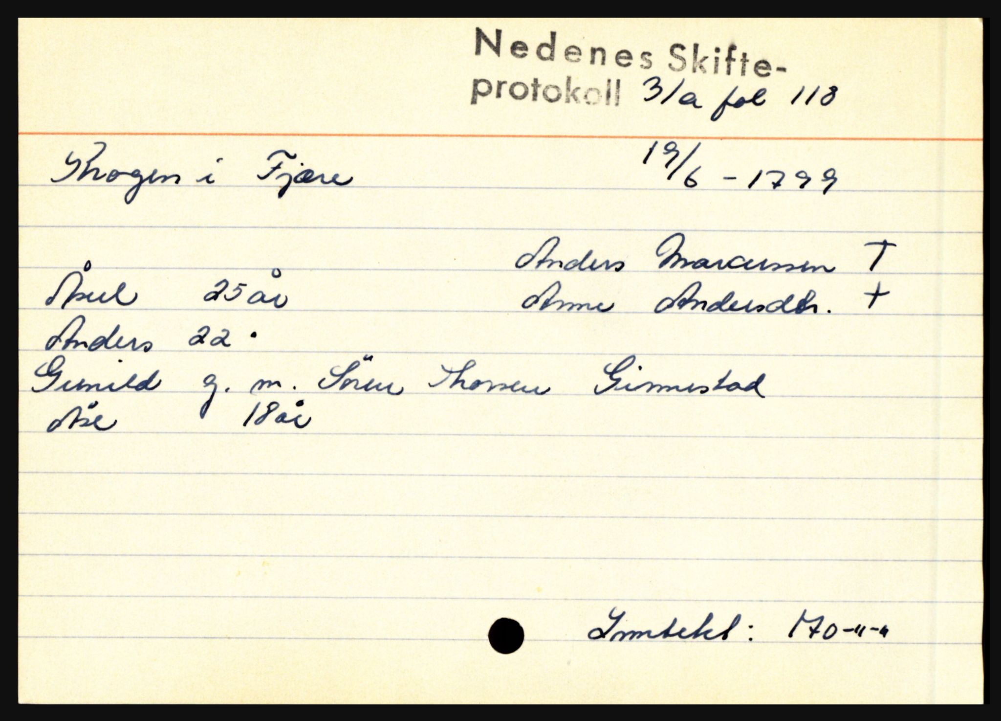 Nedenes sorenskriveri før 1824, AV/SAK-1221-0007/H, p. 15983