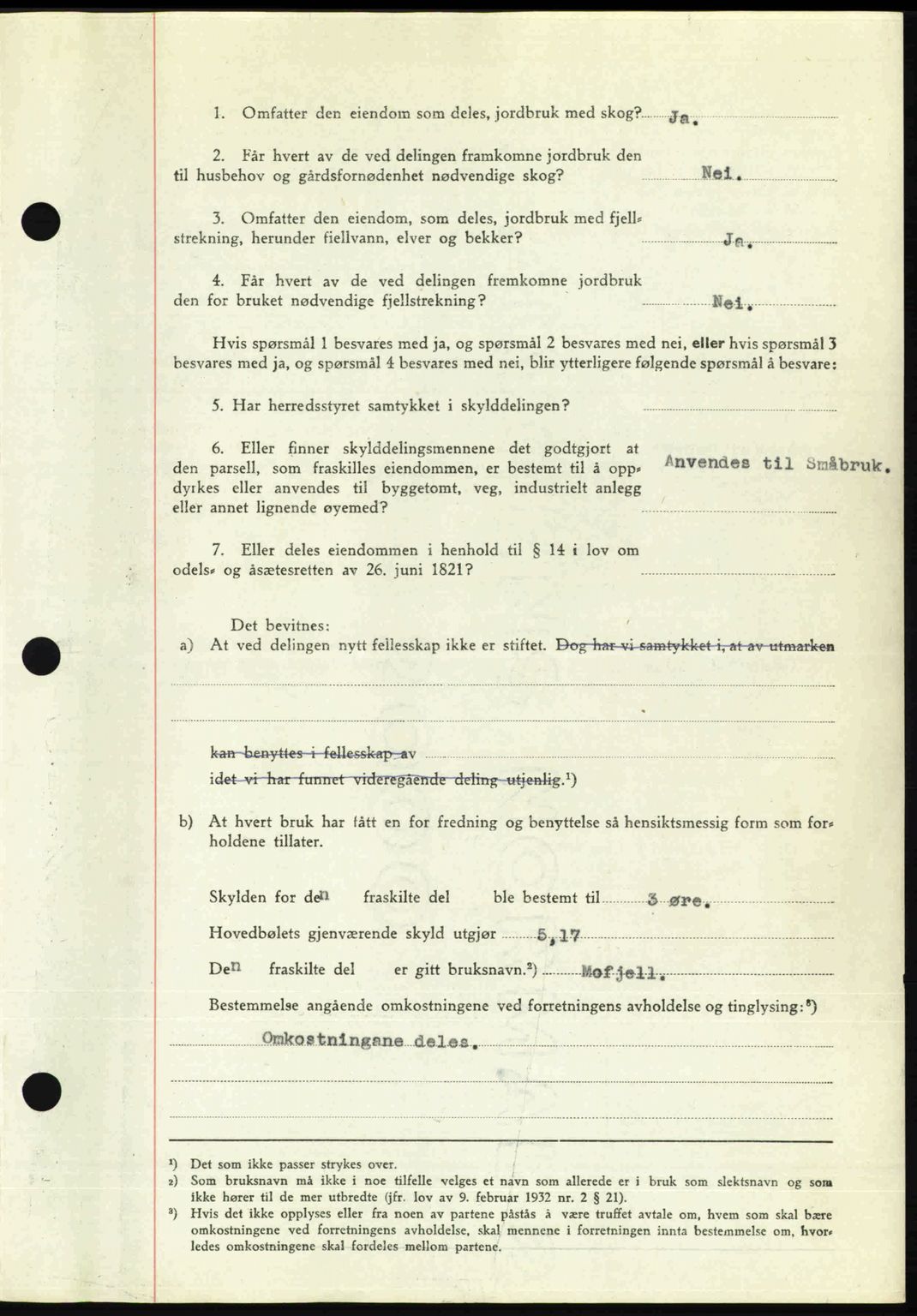 Nedenes sorenskriveri, AV/SAK-1221-0006/G/Gb/Gba/L0062: Mortgage book no. A14, 1949-1950, Diary no: : 2063/1949