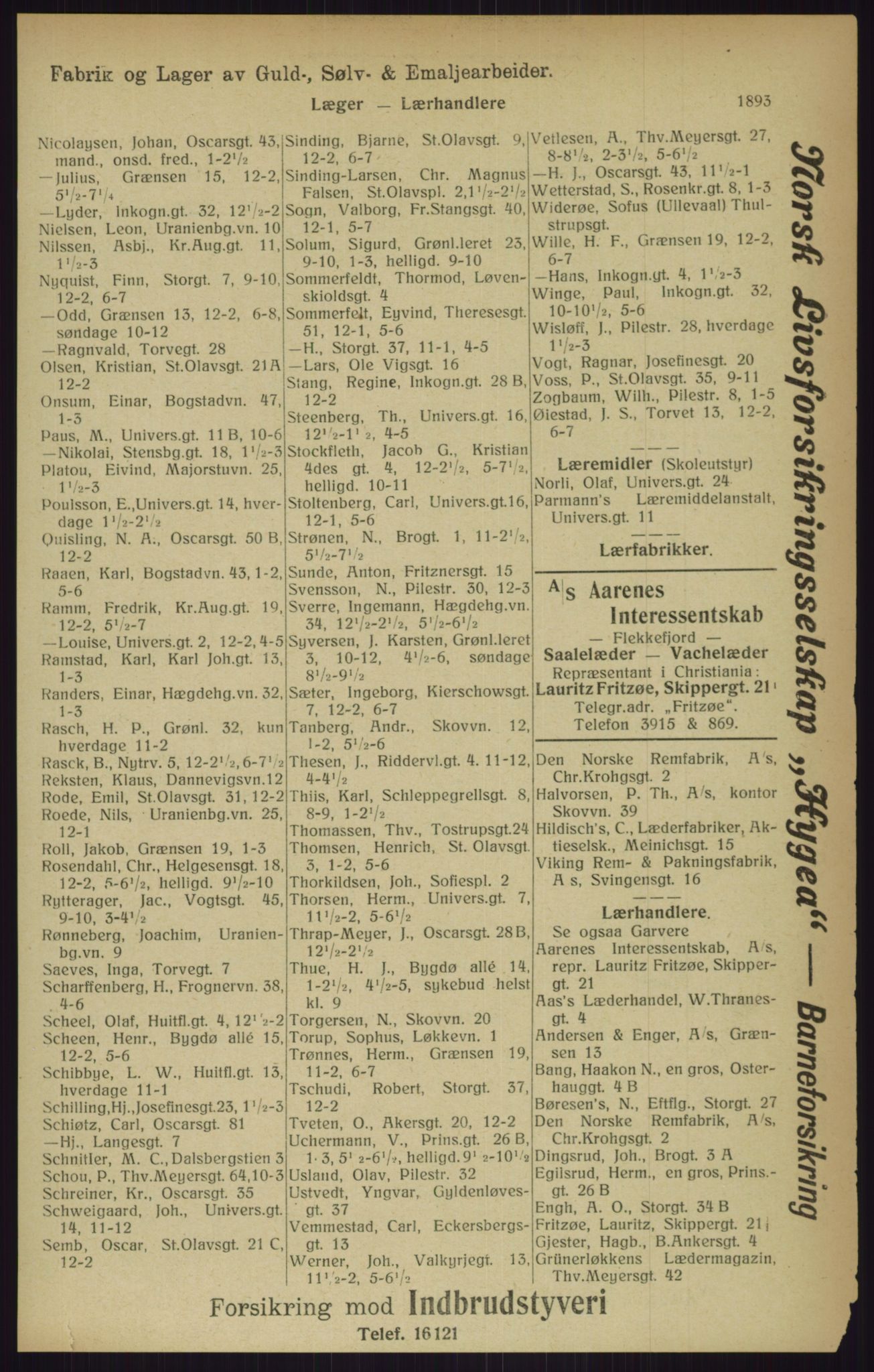 Kristiania/Oslo adressebok, PUBL/-, 1916, p. 1893
