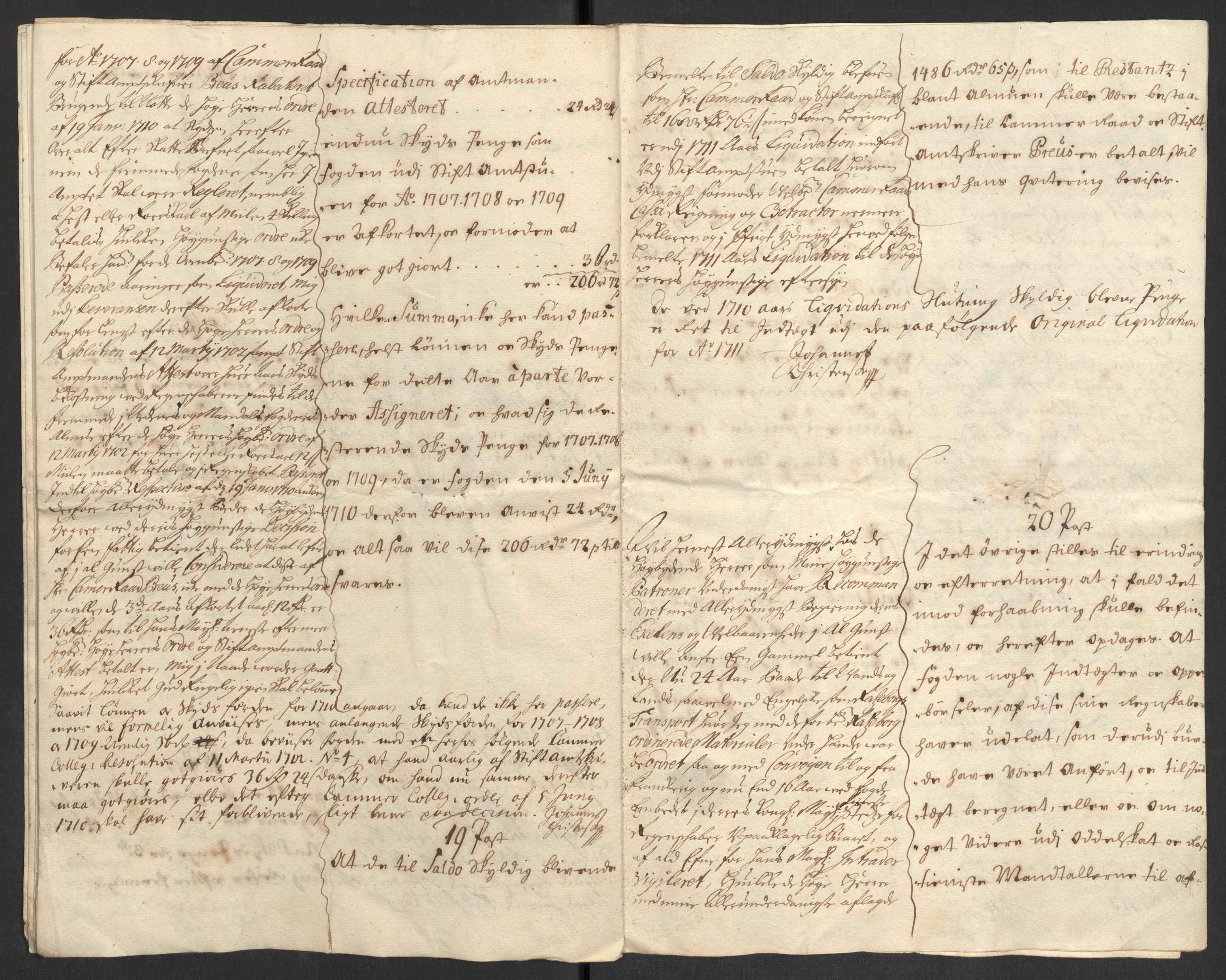 Rentekammeret inntil 1814, Reviderte regnskaper, Fogderegnskap, AV/RA-EA-4092/R40/L2449: Fogderegnskap Råbyggelag, 1709-1711, p. 221