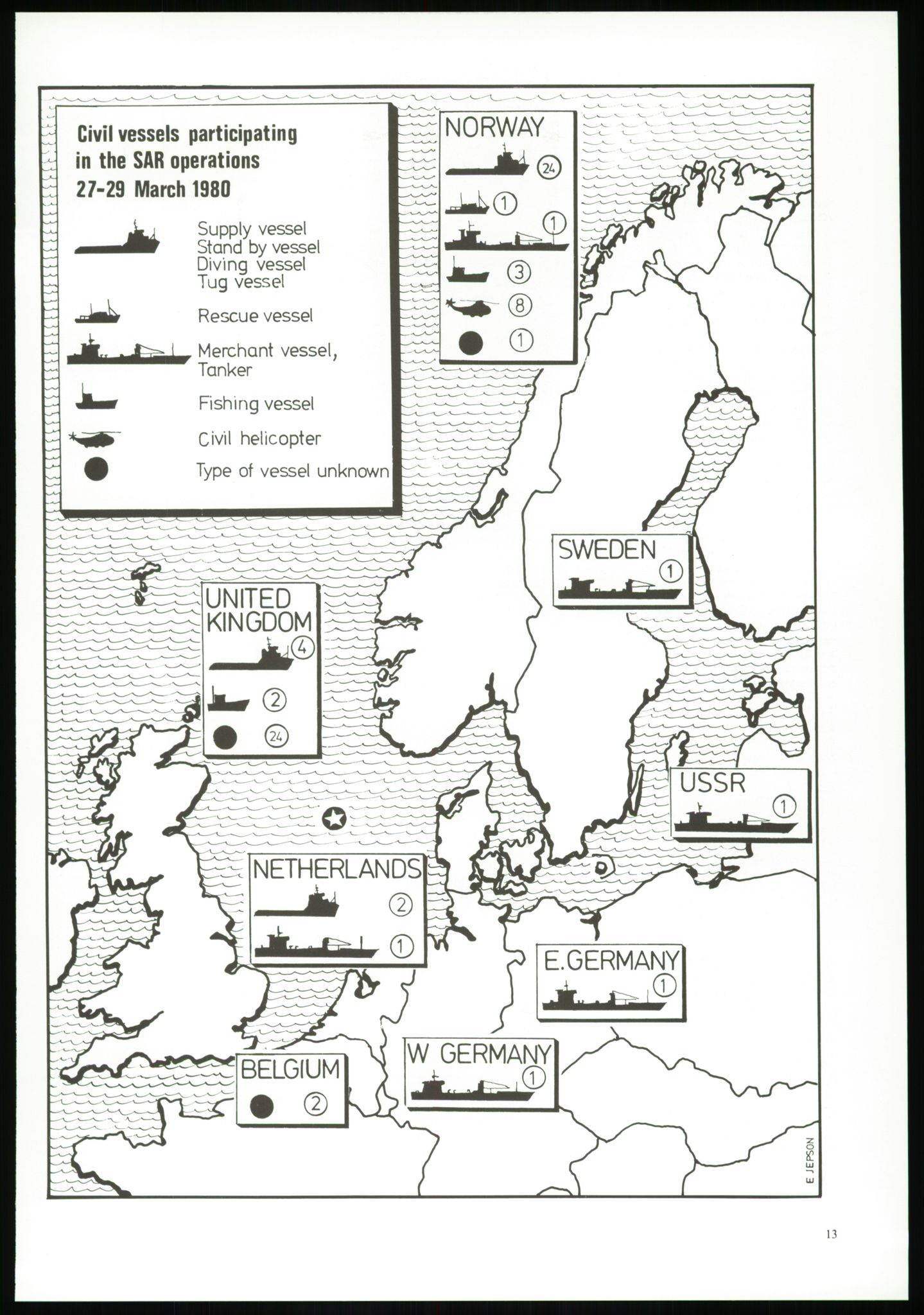 Justisdepartementet, Granskningskommisjonen ved Alexander Kielland-ulykken 27.3.1980, AV/RA-S-1165/D/L0017: P Hjelpefartøy (Doku.liste + P1-P6 av 6)/Q Hovedredningssentralen (Q0-Q27 av 27), 1980-1981, p. 55