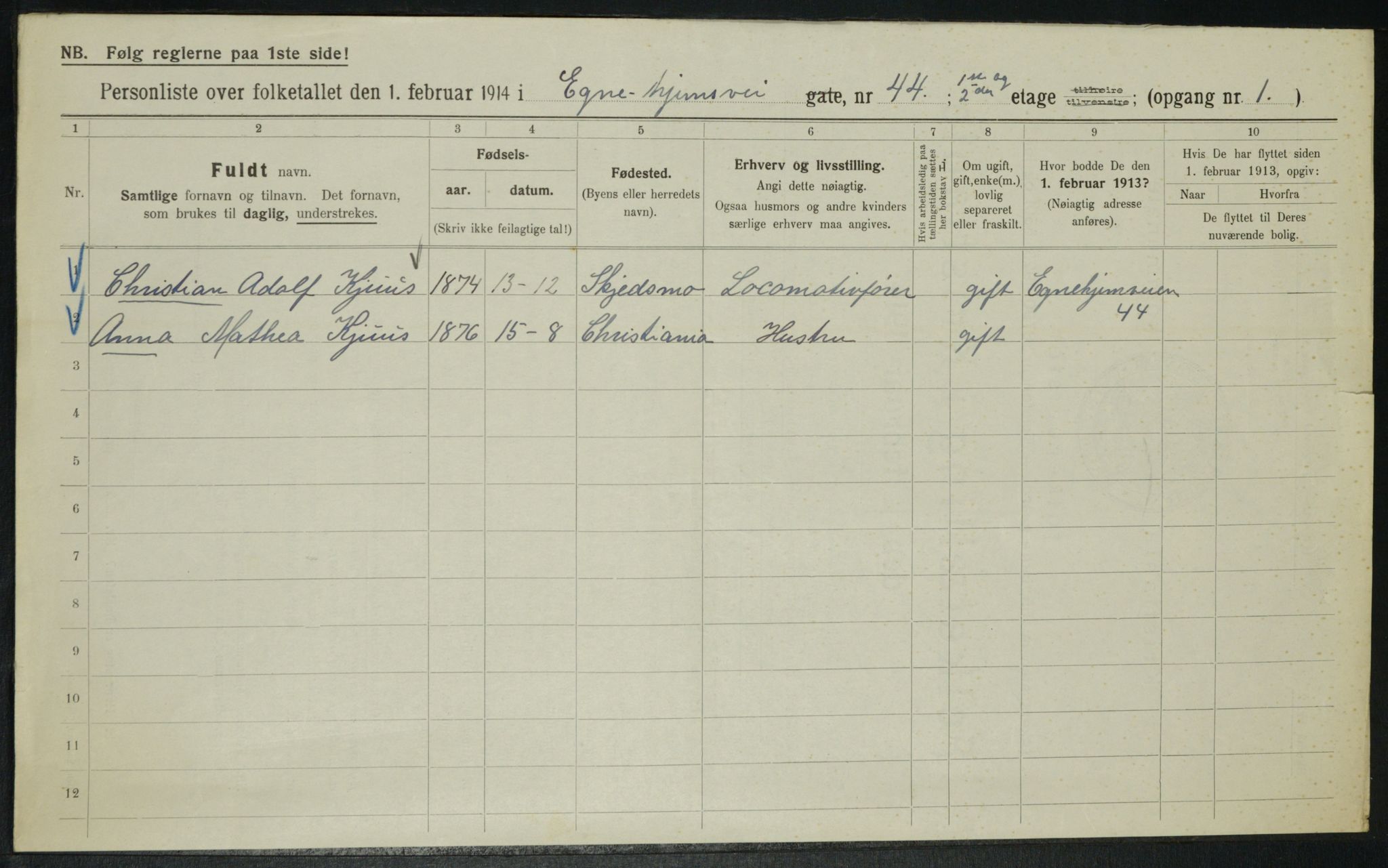 OBA, Municipal Census 1914 for Kristiania, 1914, p. 19137