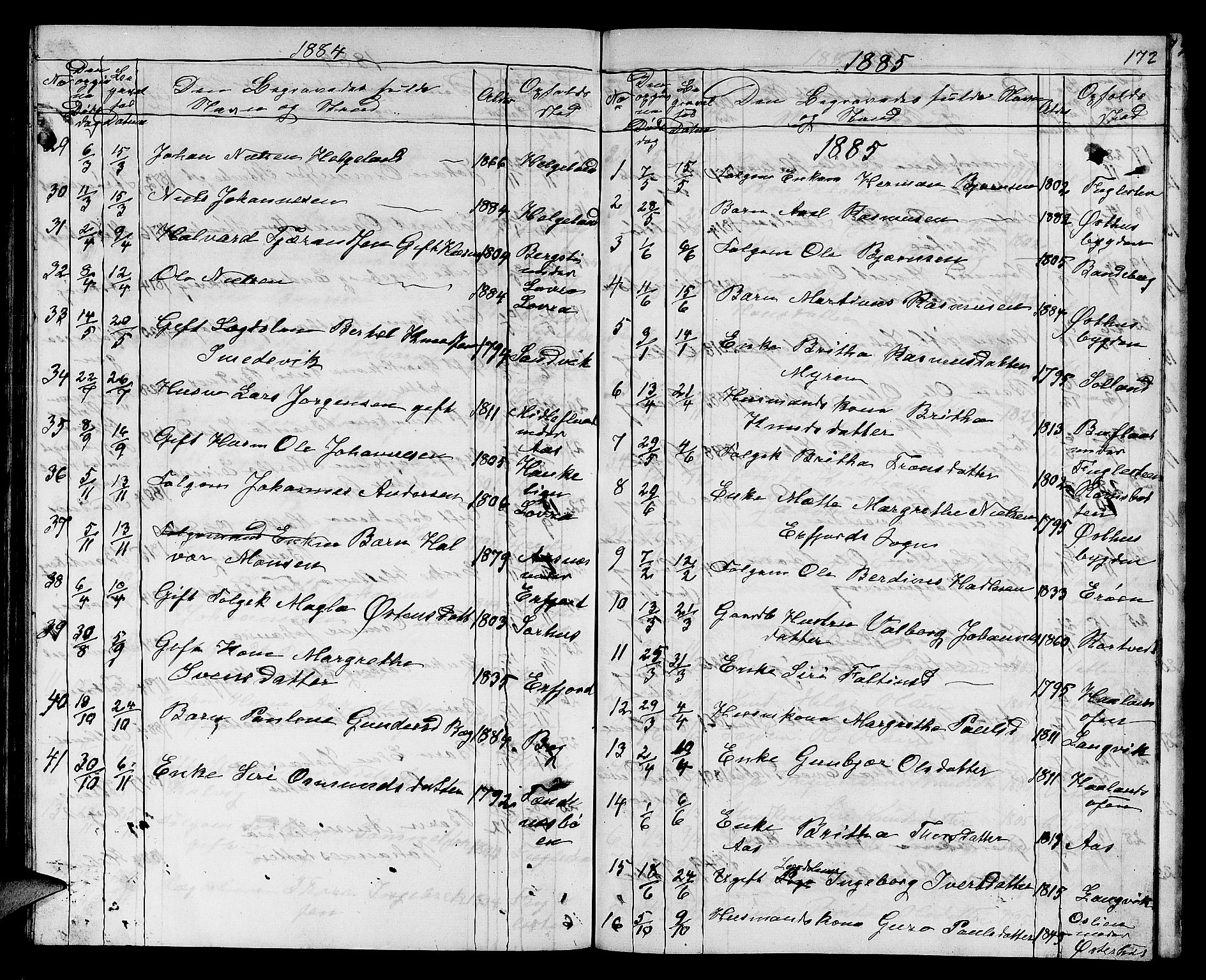 Jelsa sokneprestkontor, SAST/A-101842/01/V: Parish register (copy) no. B 3, 1864-1890, p. 172