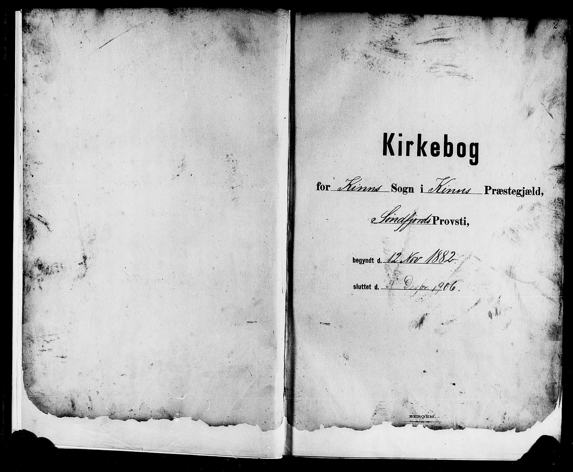 Kinn sokneprestembete, SAB/A-80801/H/Hab/Haba/L0002: Parish register (copy) no. A 2, 1882-1906, p. 2