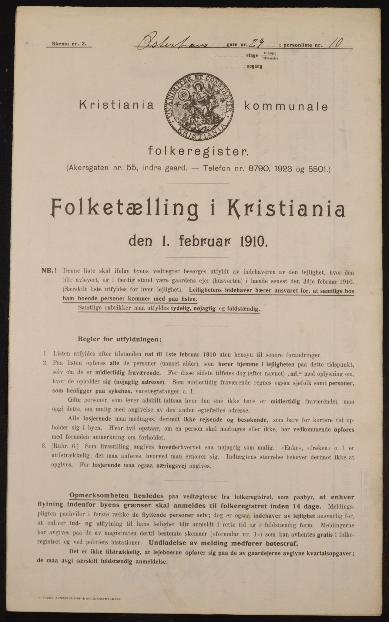 OBA, Municipal Census 1910 for Kristiania, 1910, p. 74770