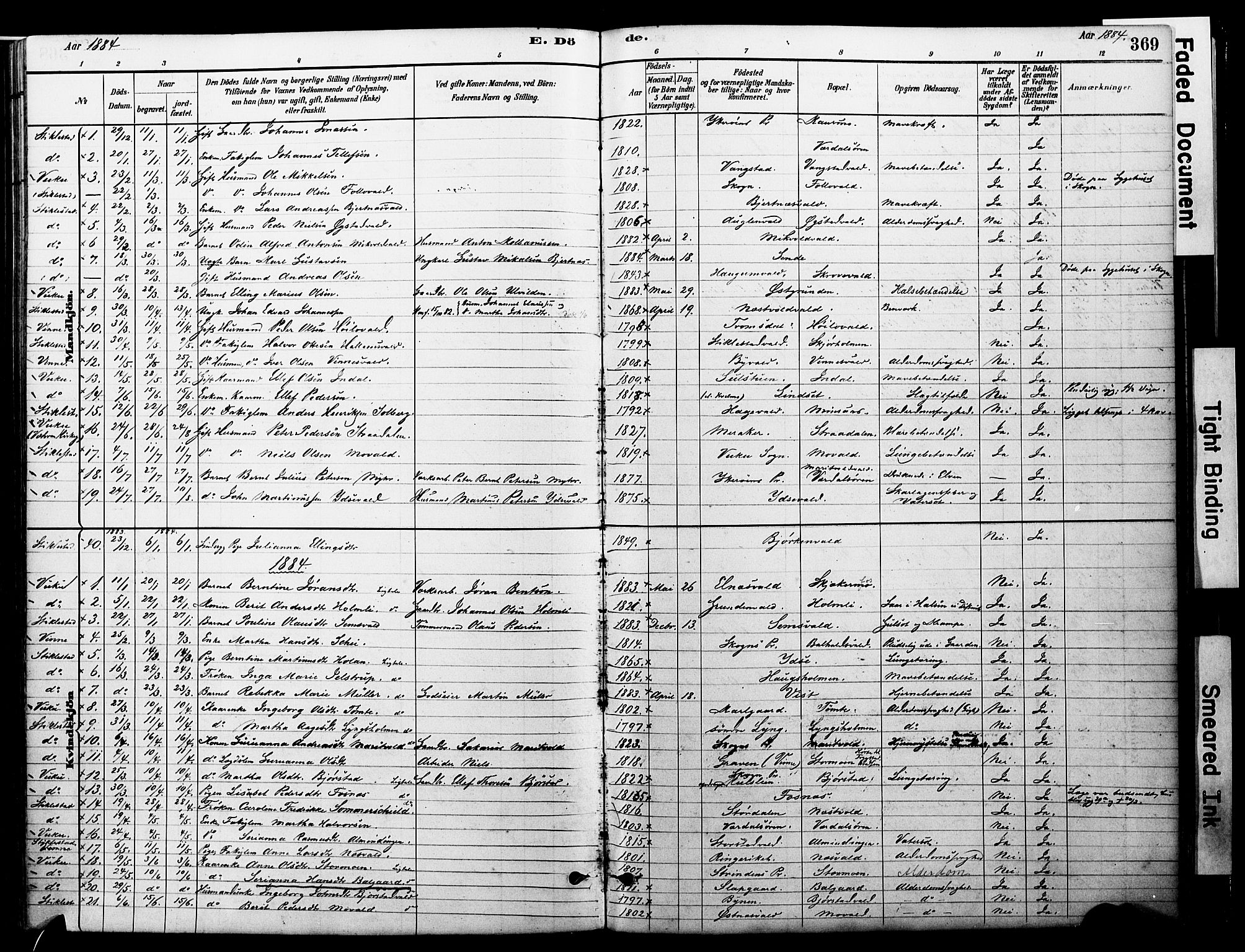 Ministerialprotokoller, klokkerbøker og fødselsregistre - Nord-Trøndelag, SAT/A-1458/723/L0244: Parish register (official) no. 723A13, 1881-1899, p. 369