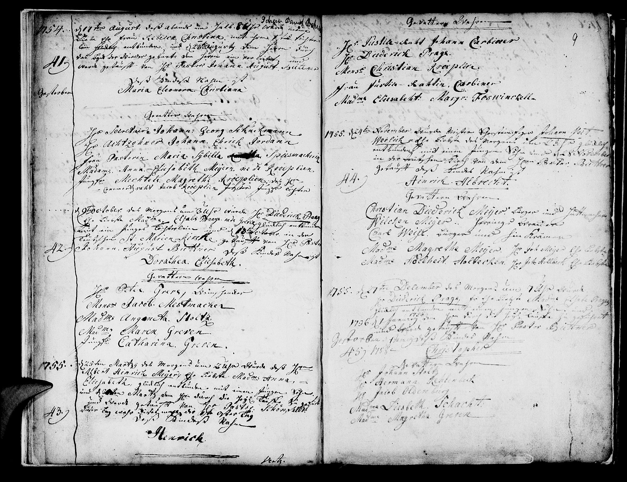 Mariakirken Sokneprestembete, SAB/A-76901/H/Haa/L0001: Parish register (official) no. A 1, 1740-1784, p. 9