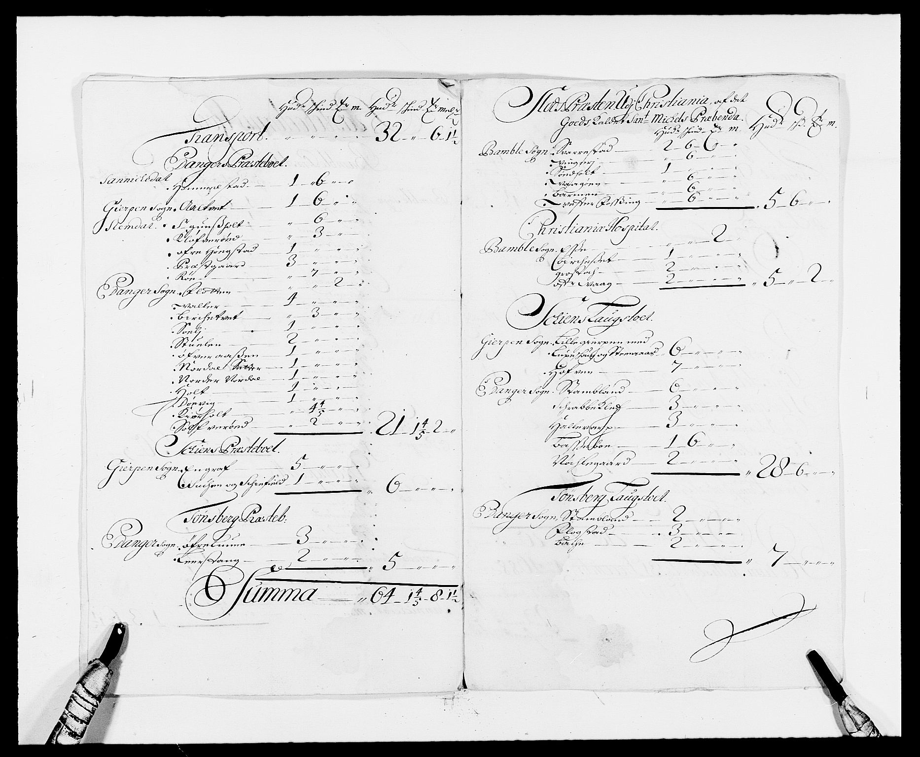 Rentekammeret inntil 1814, Reviderte regnskaper, Fogderegnskap, AV/RA-EA-4092/R34/L2050: Fogderegnskap Bamble, 1688-1691, p. 217