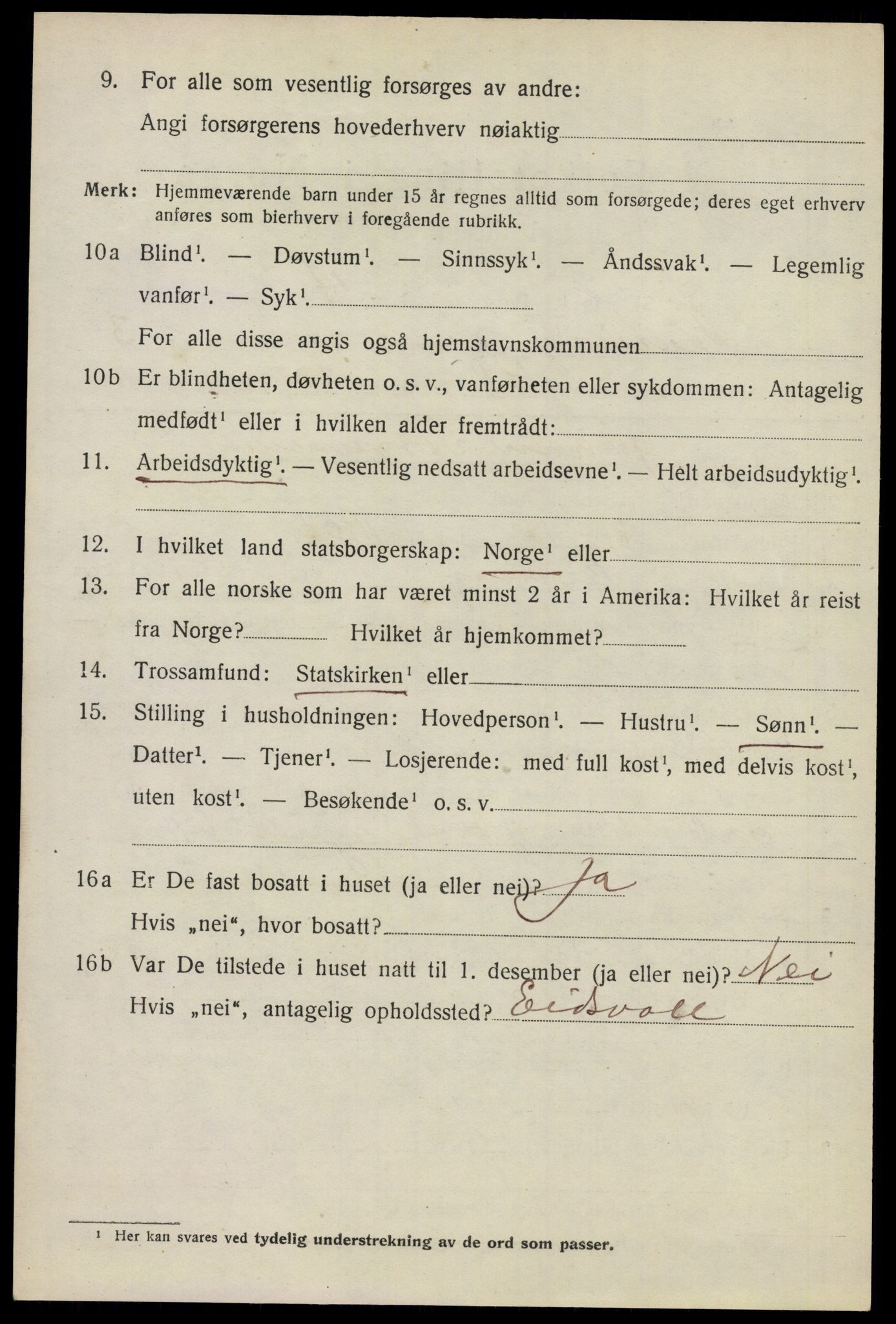 SAO, 1920 census for Feiring, 1920, p. 2175