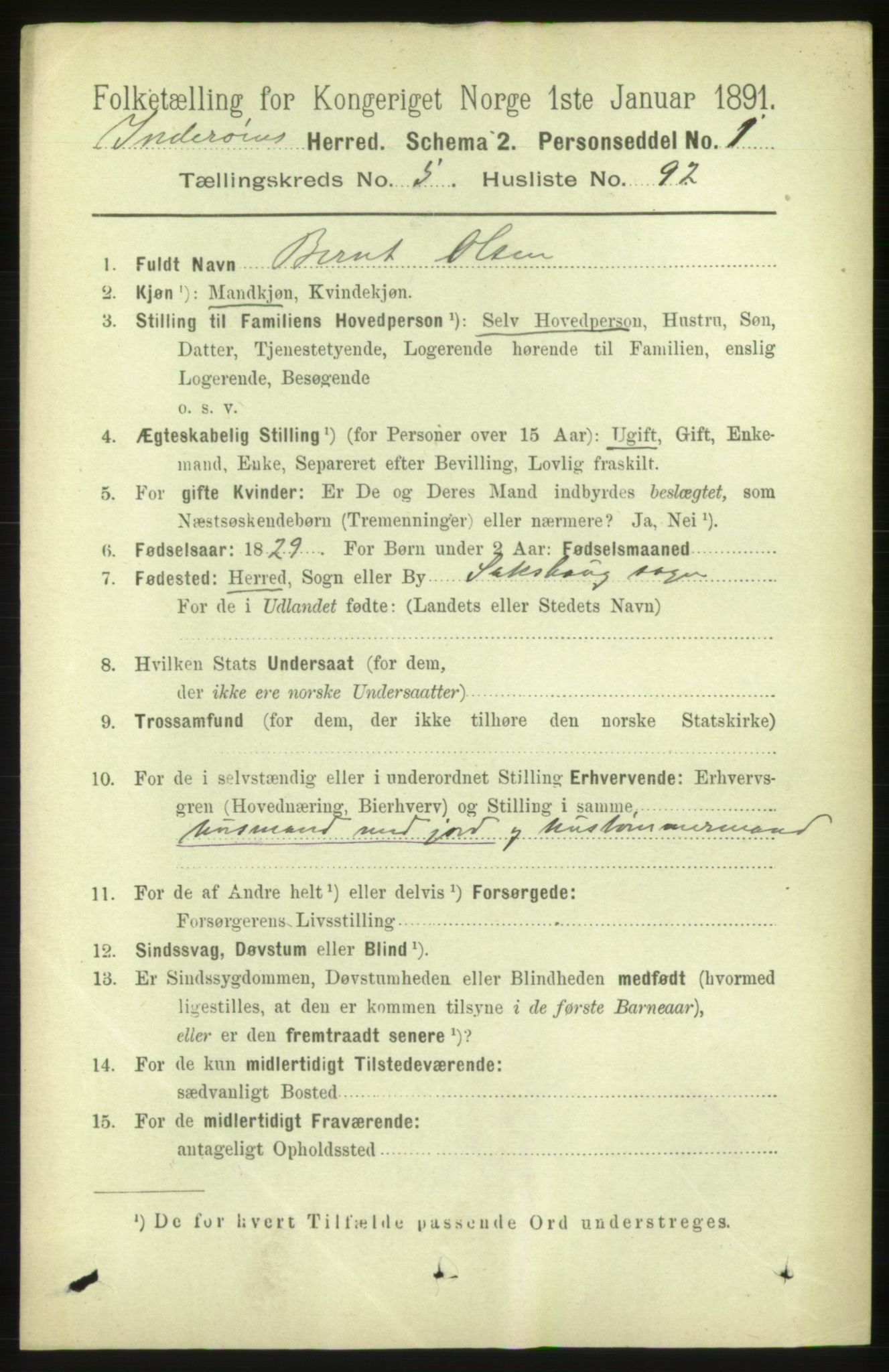 RA, 1891 census for 1729 Inderøy, 1891, p. 3288