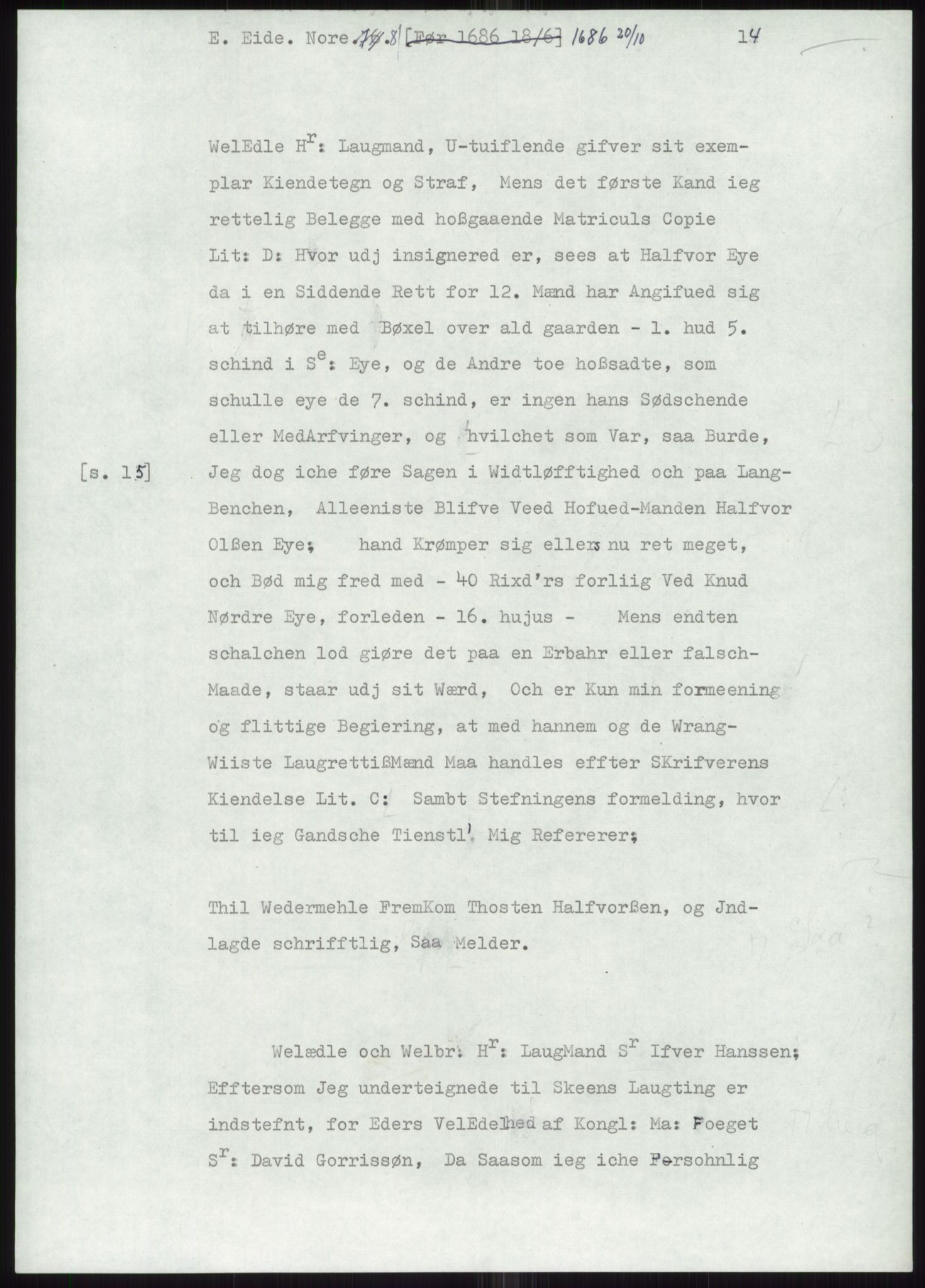 Samlinger til kildeutgivelse, Diplomavskriftsamlingen, AV/RA-EA-4053/H/Ha, p. 1701