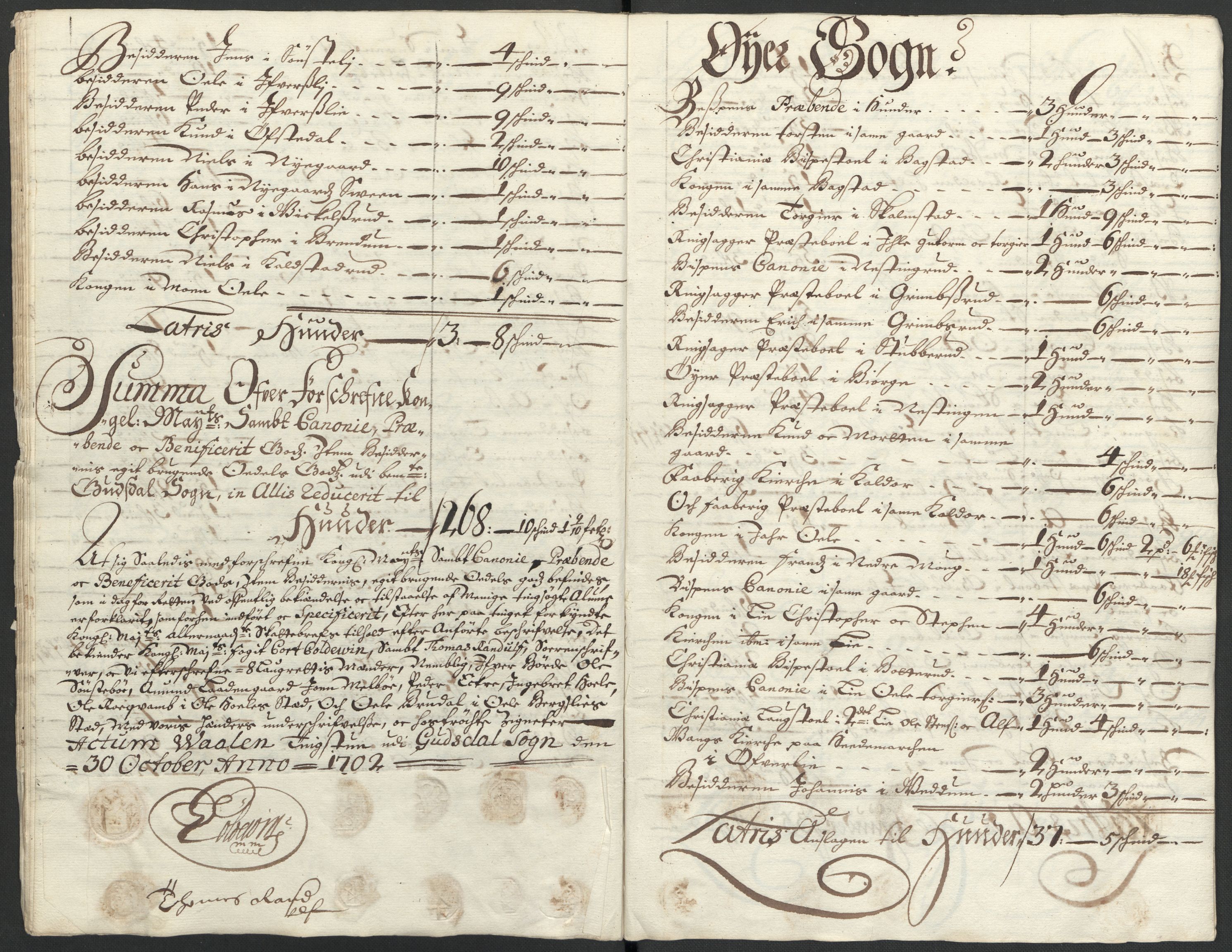 Rentekammeret inntil 1814, Reviderte regnskaper, Fogderegnskap, AV/RA-EA-4092/R17/L1175: Fogderegnskap Gudbrandsdal, 1702, p. 160