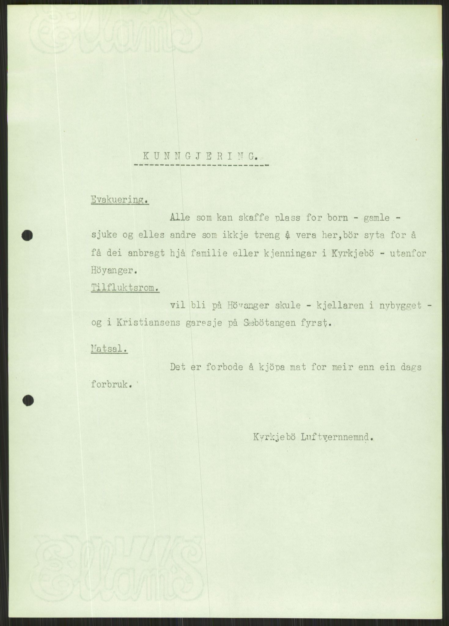 Forsvaret, Forsvarets krigshistoriske avdeling, AV/RA-RAFA-2017/Y/Ya/L0015: II-C-11-31 - Fylkesmenn.  Rapporter om krigsbegivenhetene 1940., 1940, p. 550