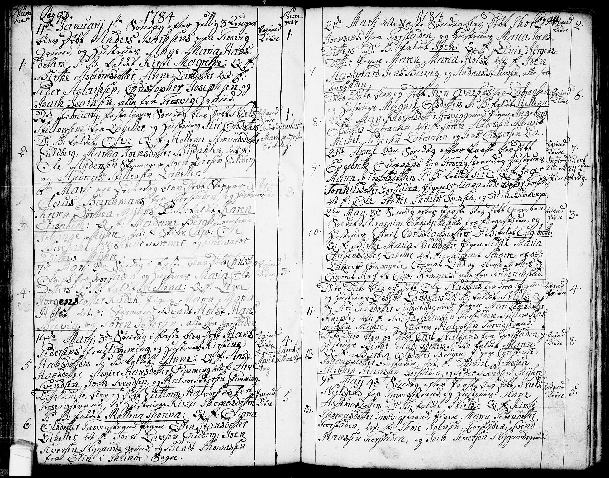 Glemmen prestekontor Kirkebøker, AV/SAO-A-10908/F/Fa/L0002: Parish register (official) no. 2, 1771-1803, p. 93-94