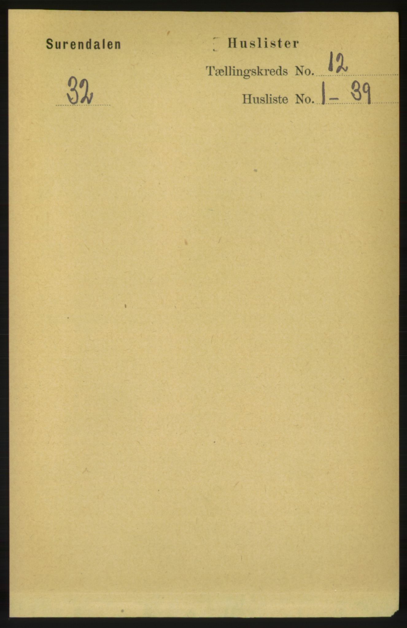 RA, 1891 census for 1566 Surnadal, 1891, p. 2828
