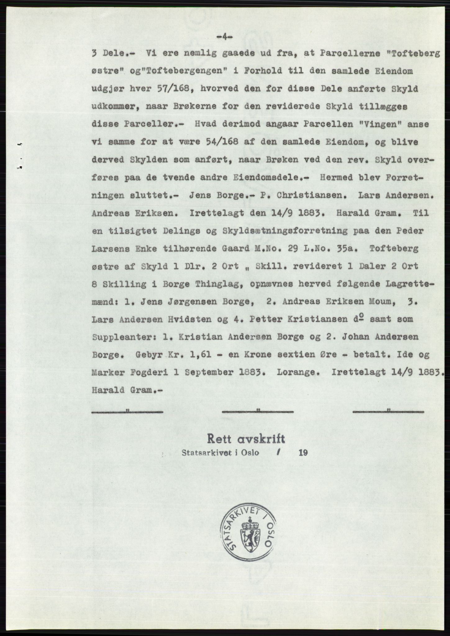 Statsarkivet i Oslo, SAO/A-10621/Z/Zd/L0007: Avskrifter, j.nr 804-1436/1957, 1957, p. 187
