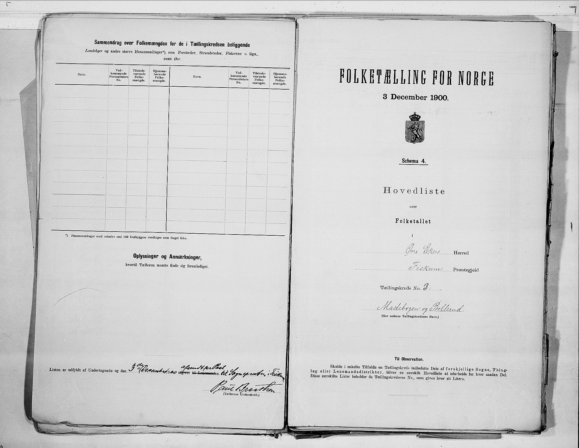 RA, 1900 census for Øvre Eiker, 1900, p. 10