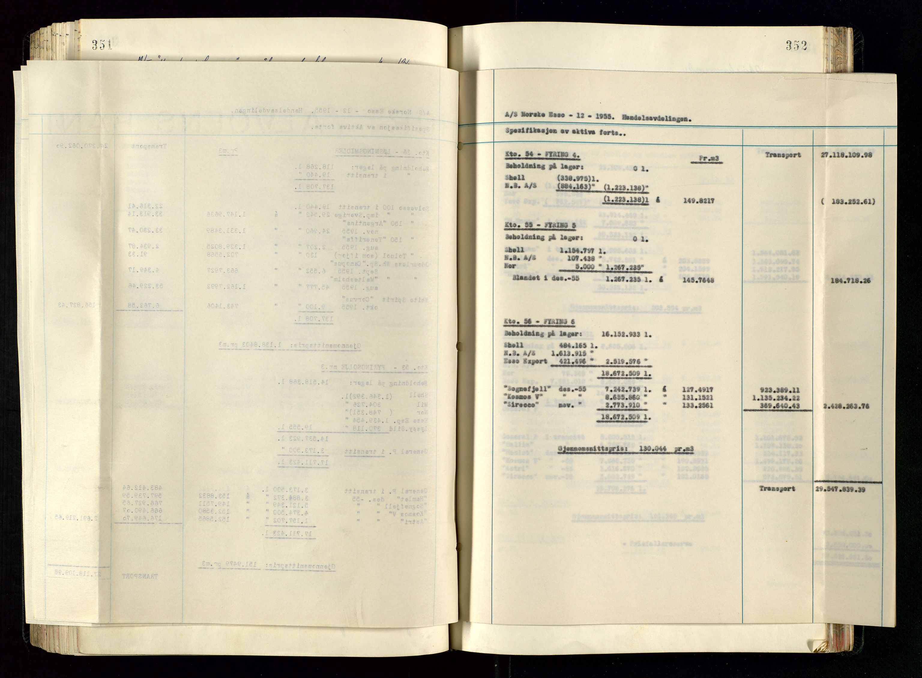 PA 1534 - Østlandske Petroleumscompagni A/S, AV/SAST-A-101954/A/Aa/L0005/0001: Direksjonsprotokoller / Den Administrerende Direksjon alle selskaper (referatprotokoll), 1943-1958