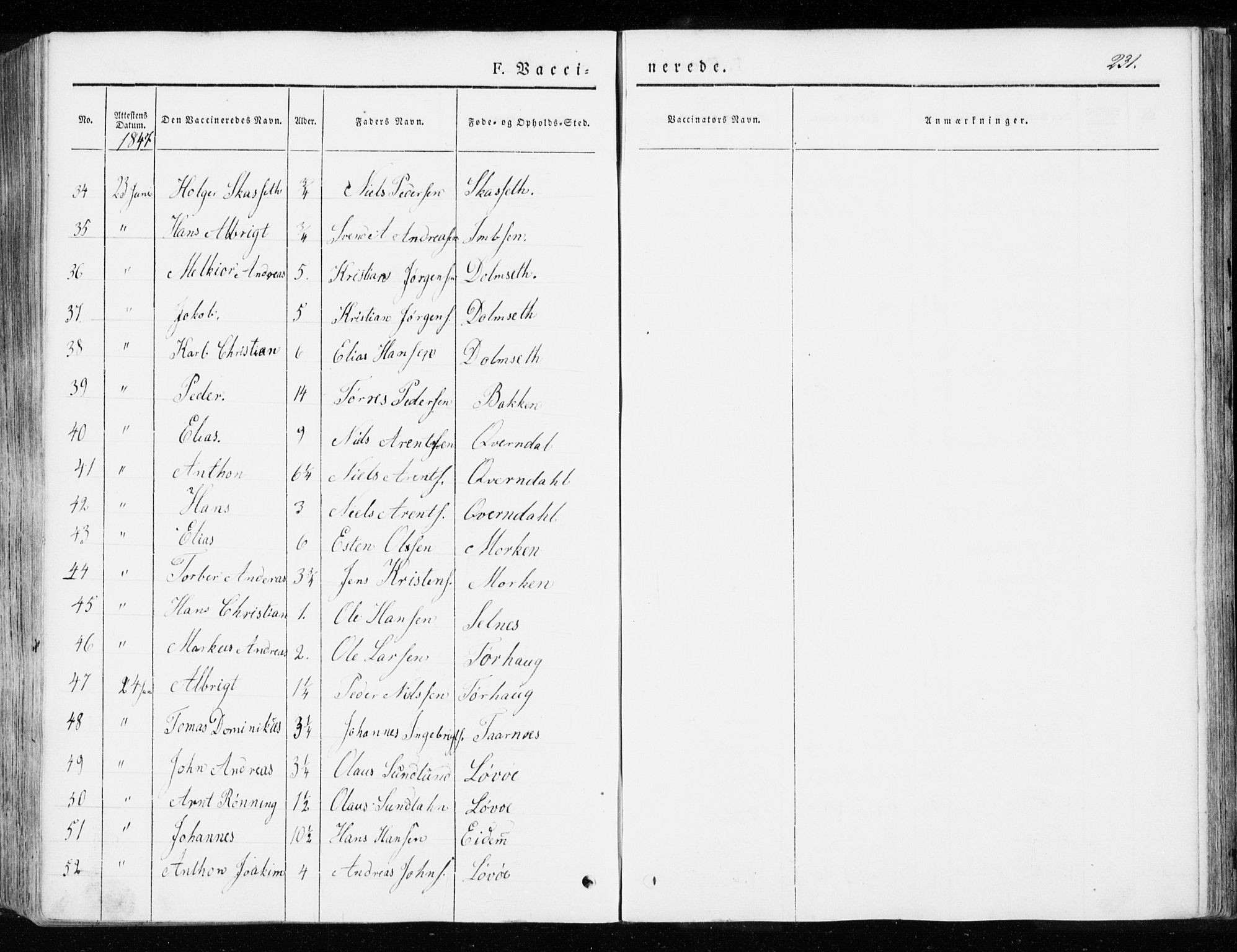 Ministerialprotokoller, klokkerbøker og fødselsregistre - Sør-Trøndelag, SAT/A-1456/655/L0677: Parish register (official) no. 655A06, 1847-1860, p. 231