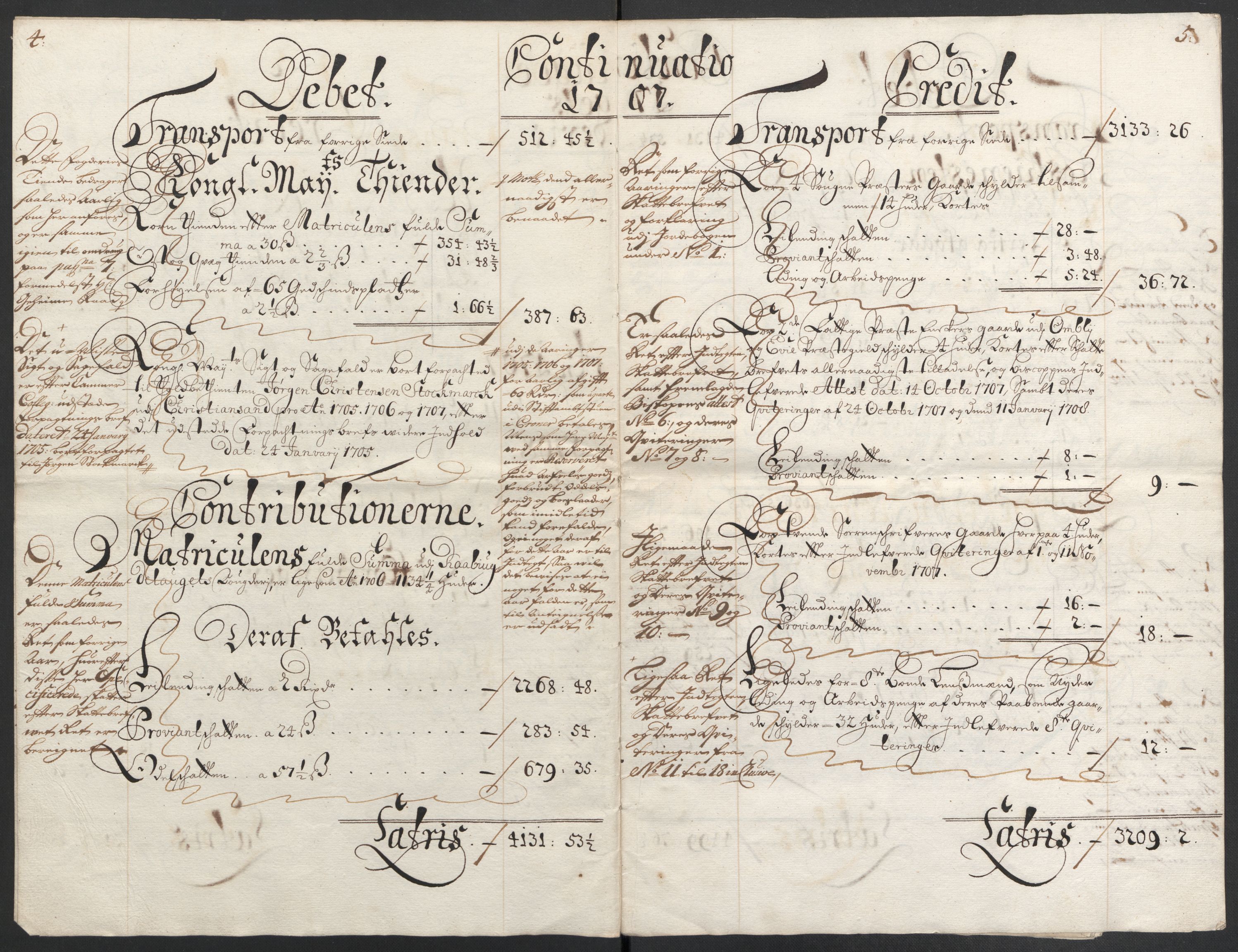 Rentekammeret inntil 1814, Reviderte regnskaper, Fogderegnskap, AV/RA-EA-4092/R40/L2448: Fogderegnskap Råbyggelag, 1706-1708, p. 174