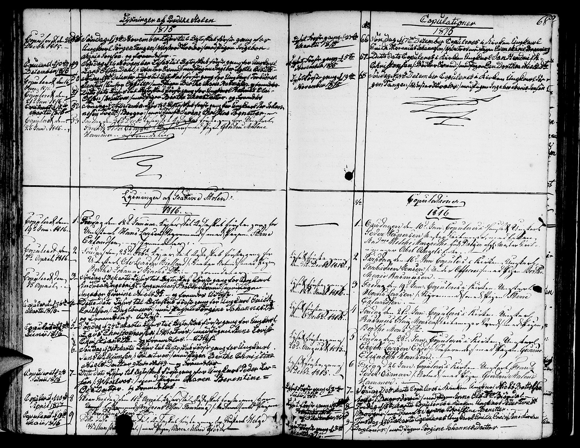 Nykirken Sokneprestembete, SAB/A-77101/H/Hab: Parish register (copy) no. A 2, 1782-1847, p. 68