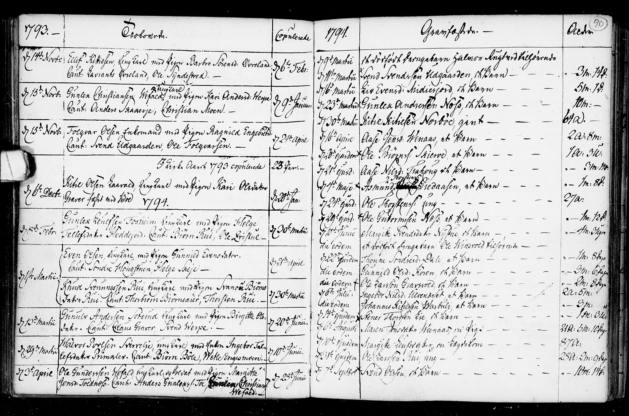 Seljord kirkebøker, SAKO/A-20/F/Fa/L0008: Parish register (official) no. I 8, 1755-1814, p. 90