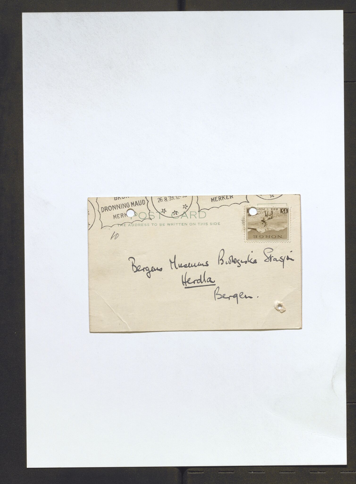 Bergens Museum, AV/SAB-A-17301/13/D/L0002: Korrespondanse , 1928-1940, p. 601
