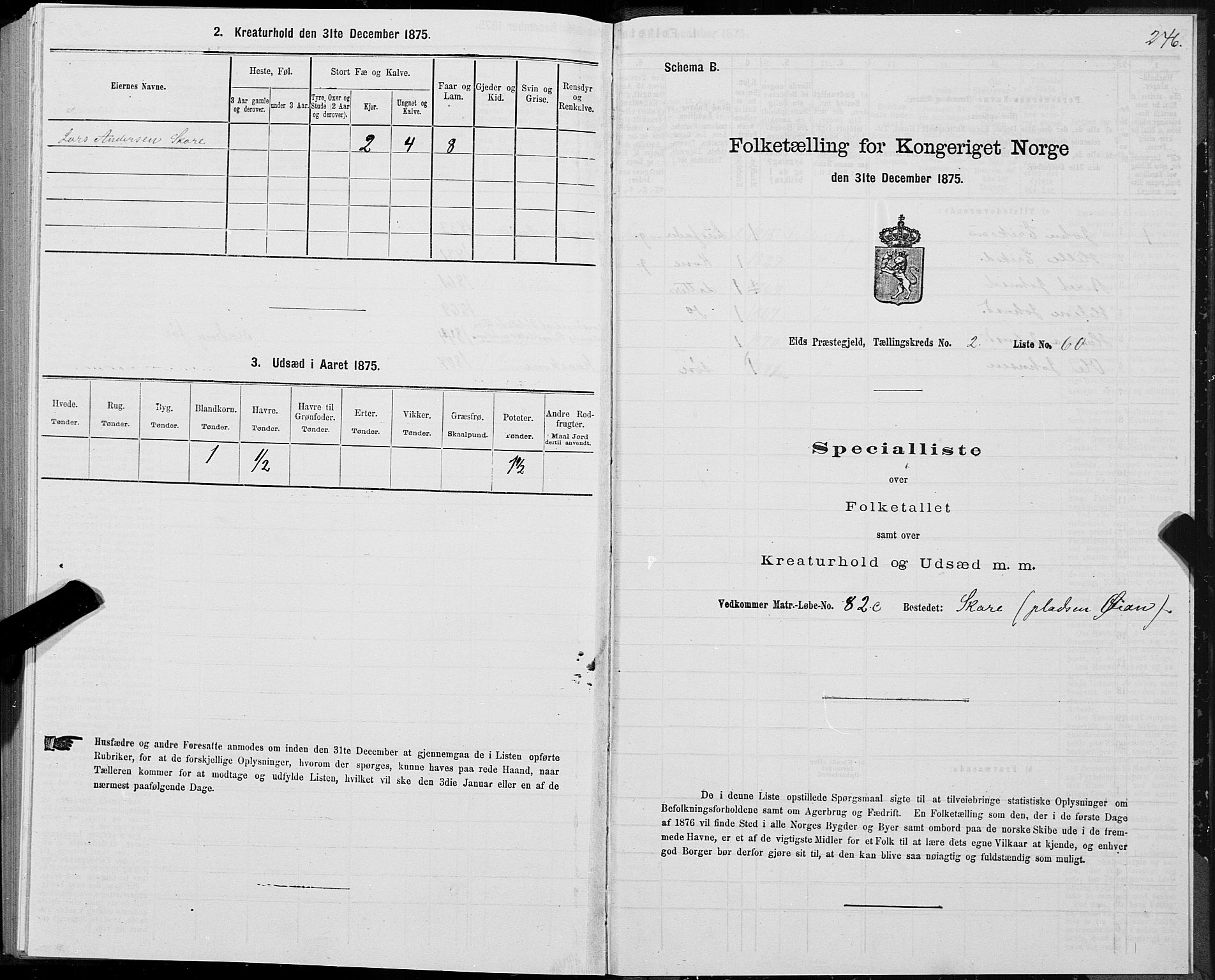 SAT, 1875 census for 1538P Eid, 1875, p. 1246