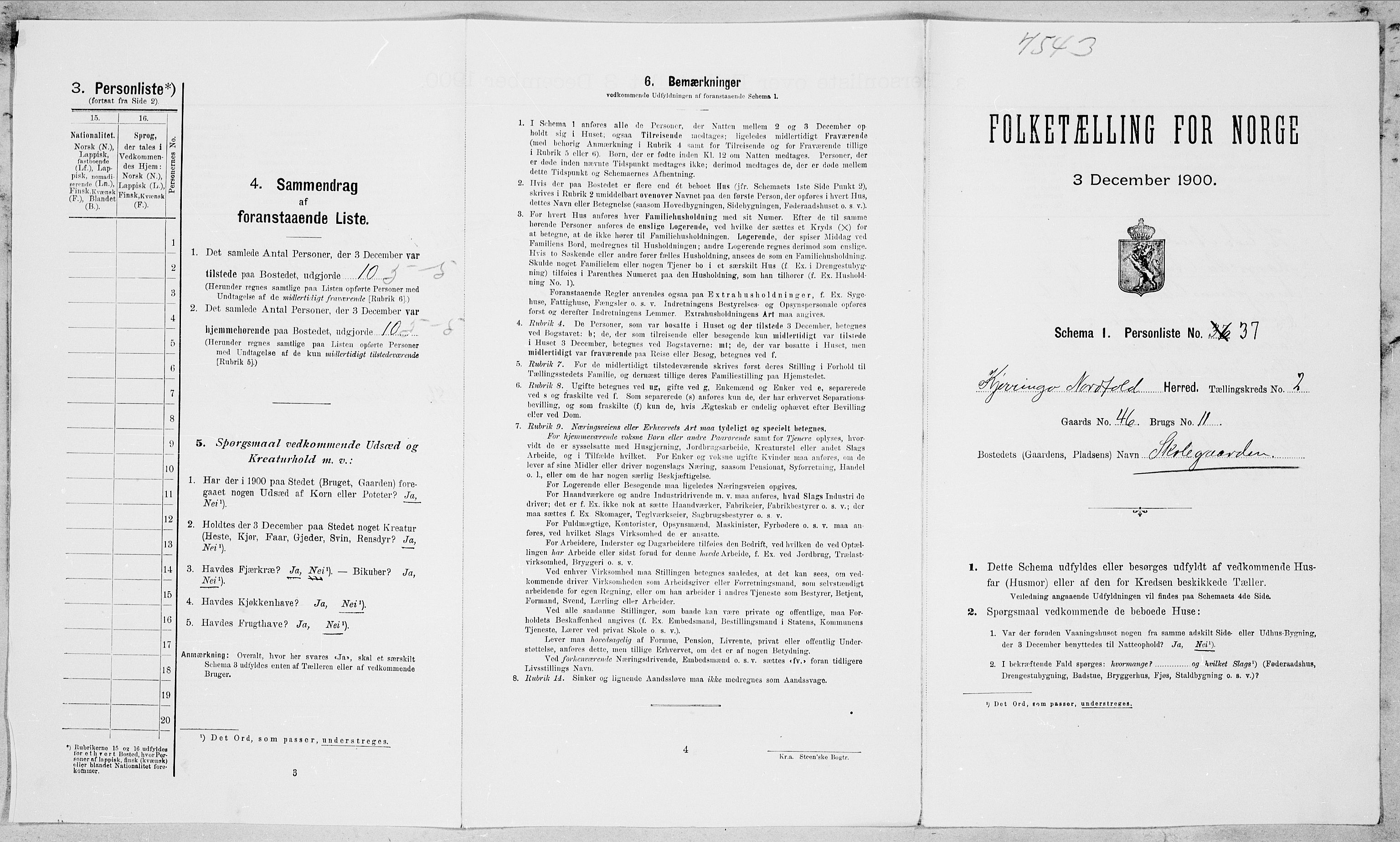 SAT, 1900 census for Nordfold-Kjerringøy, 1900, p. 210