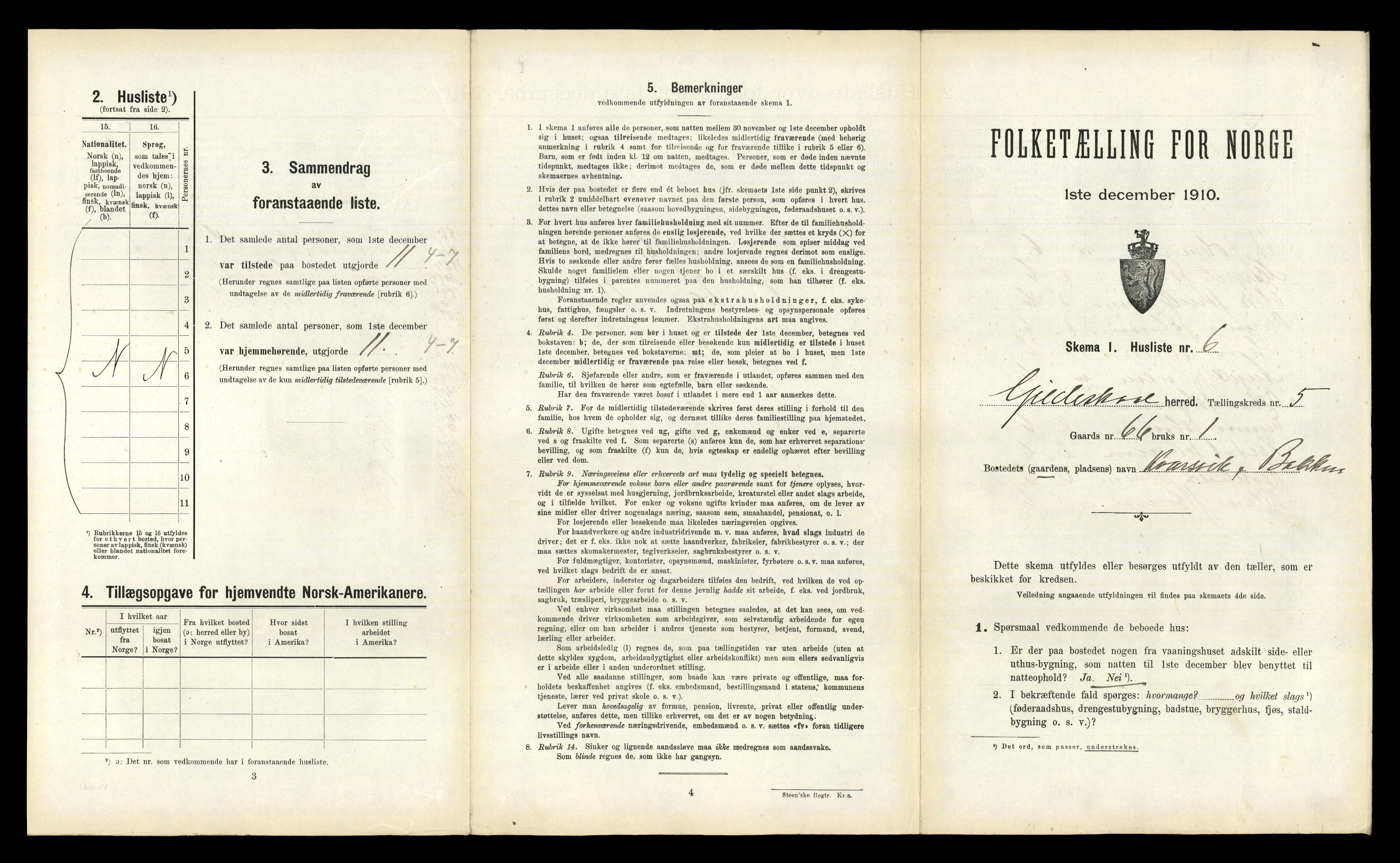 RA, 1910 census for Gildeskål, 1910, p. 589