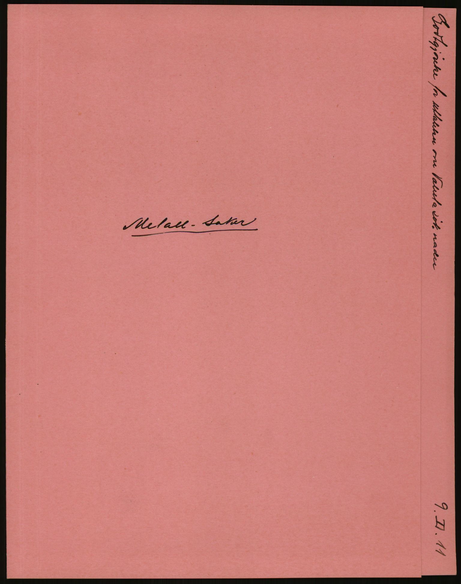 Direktoratet for industriforsyning, Sekretariatet, AV/RA-S-4153/D/Df/L0054: 9. Metallkontoret, 1940-1945, p. 1711