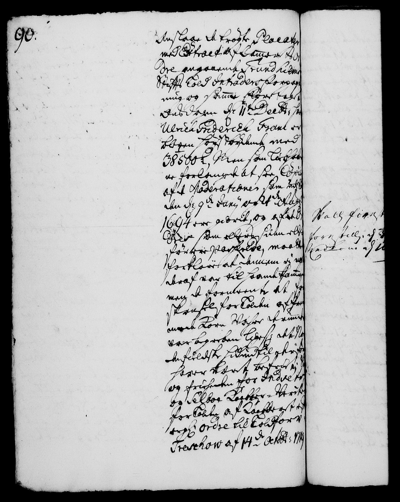 Rentekammeret, Kammerkanselliet, RA/EA-3111/G/Gh/Gha/L0003: Norsk ekstraktmemorialprotokoll, sak. 600-765 (merket RK 53.48), 1720-1721, p. 90