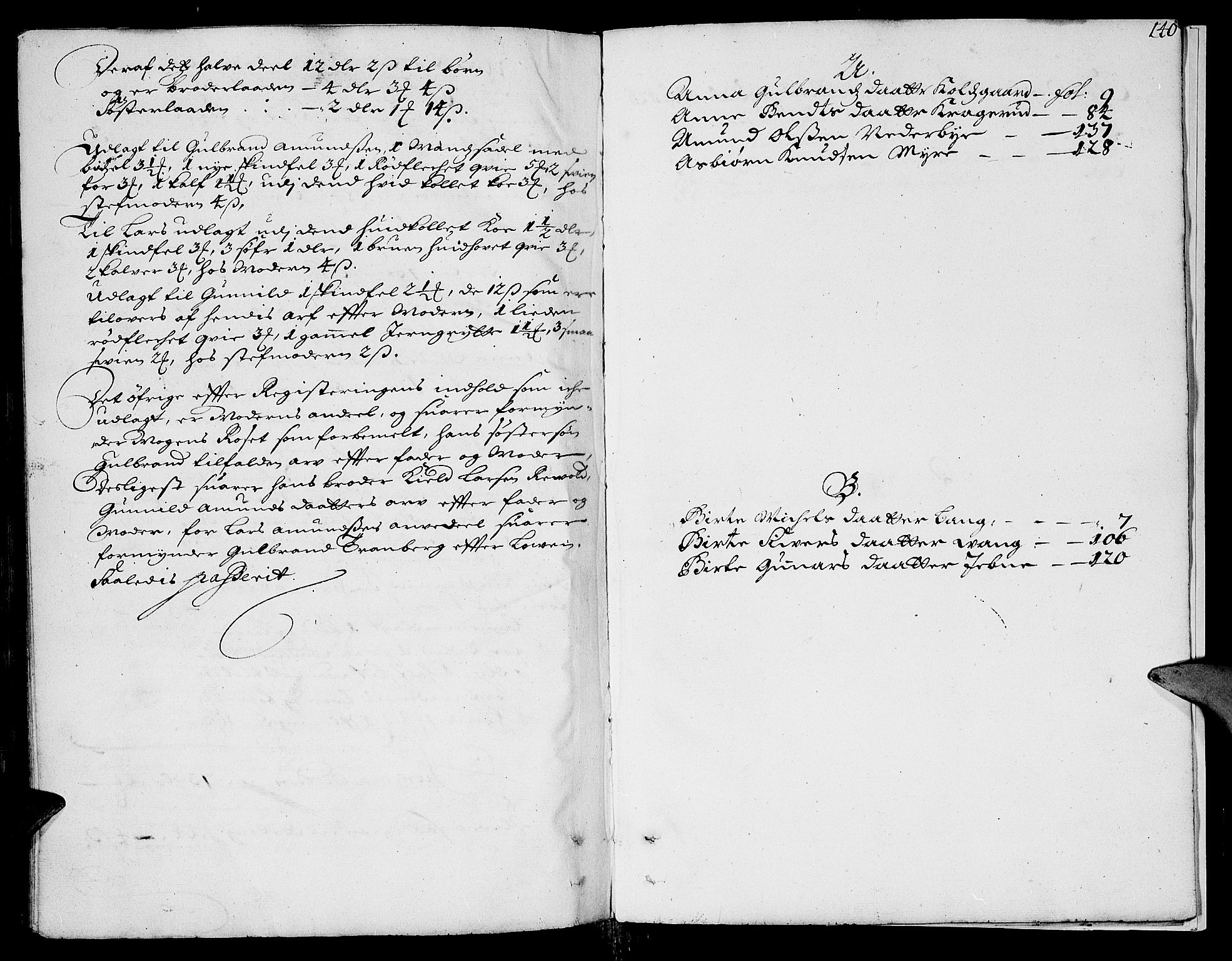 Toten tingrett, SAH/TING-006/J/Ja/L0003: Skifteprotokoll, 1689-1692, p. 139b-140a