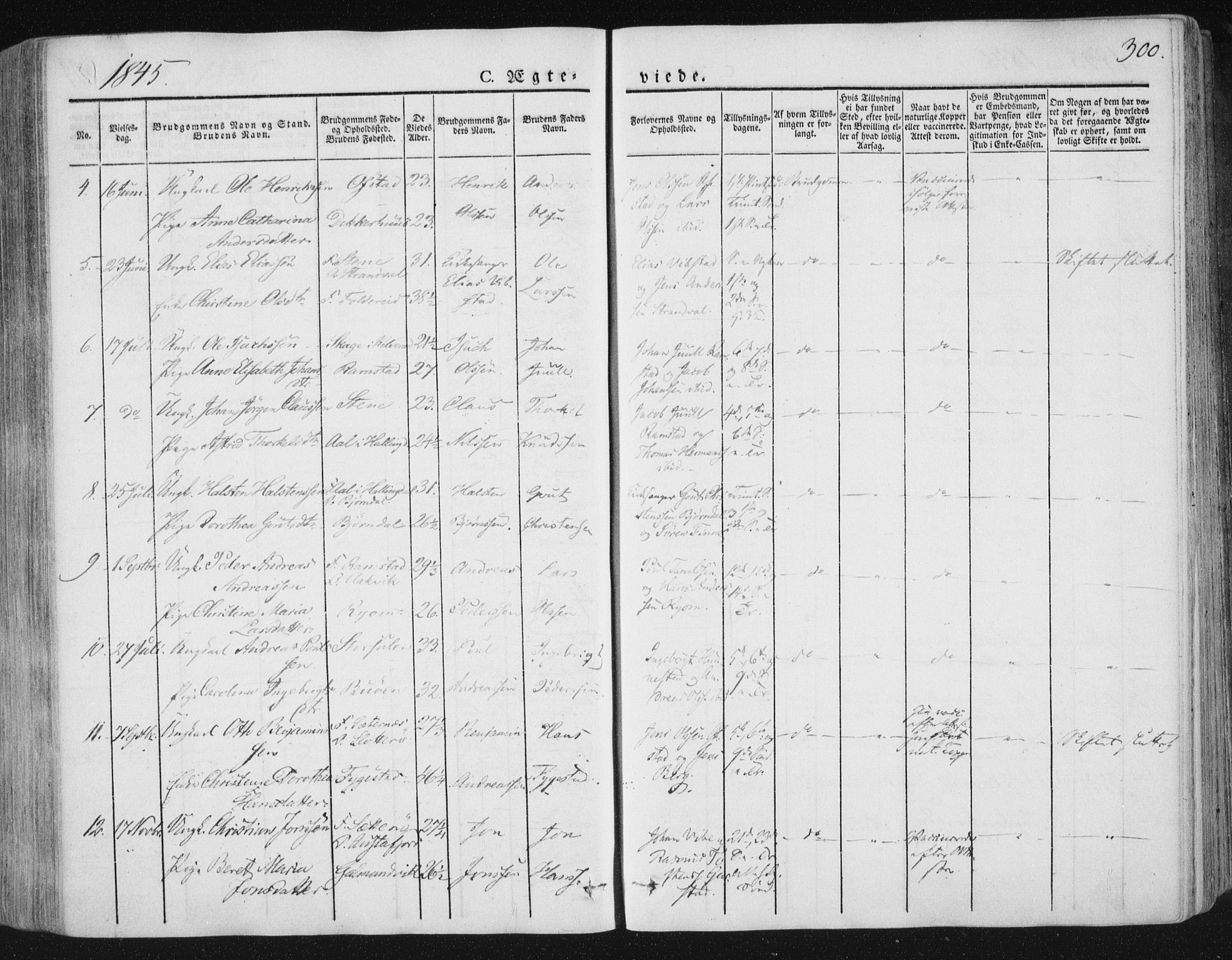 Ministerialprotokoller, klokkerbøker og fødselsregistre - Nord-Trøndelag, AV/SAT-A-1458/784/L0669: Parish register (official) no. 784A04, 1829-1859, p. 300