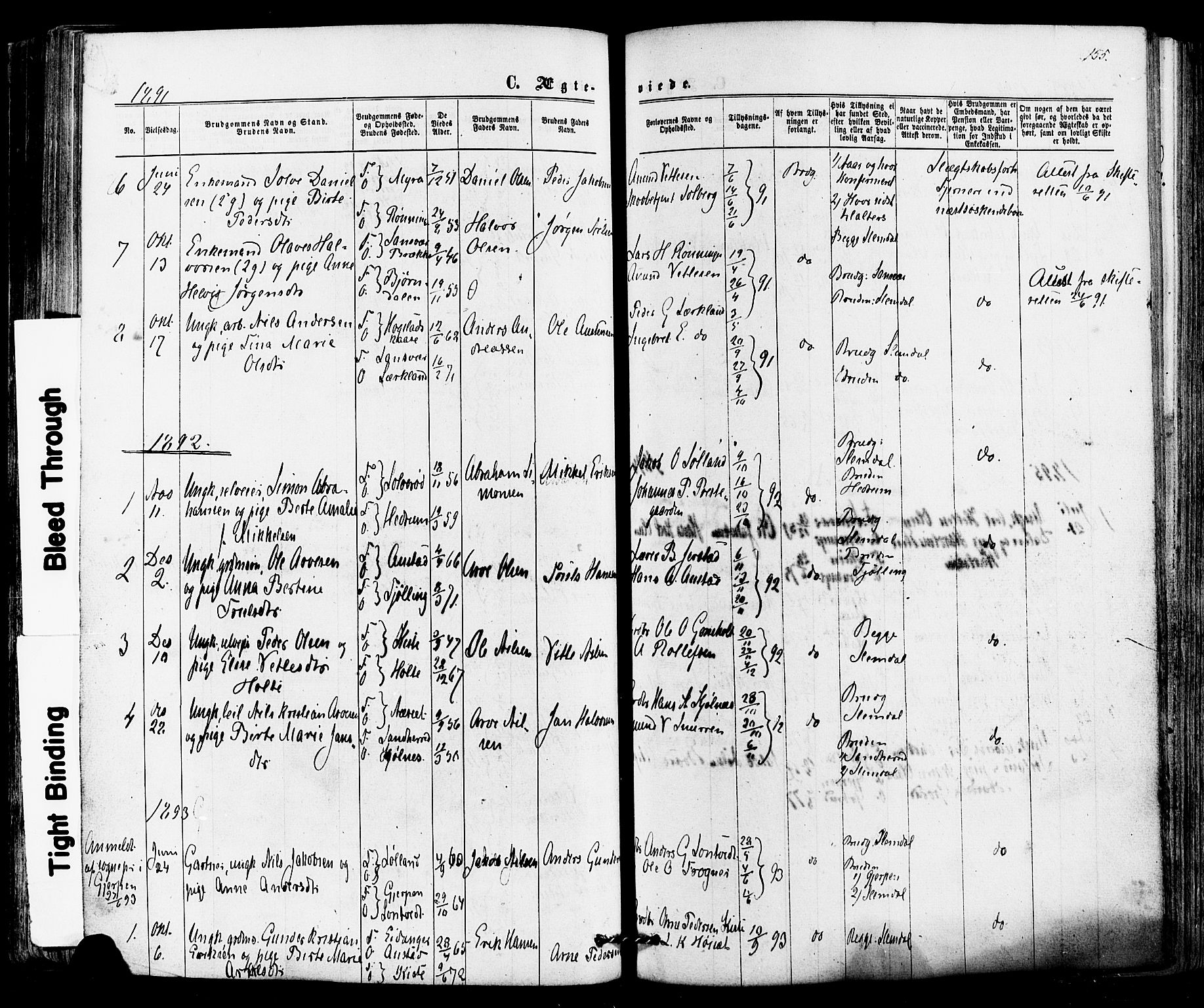 Siljan kirkebøker, SAKO/A-300/F/Fa/L0002: Parish register (official) no. 2, 1870-1895, p. 155
