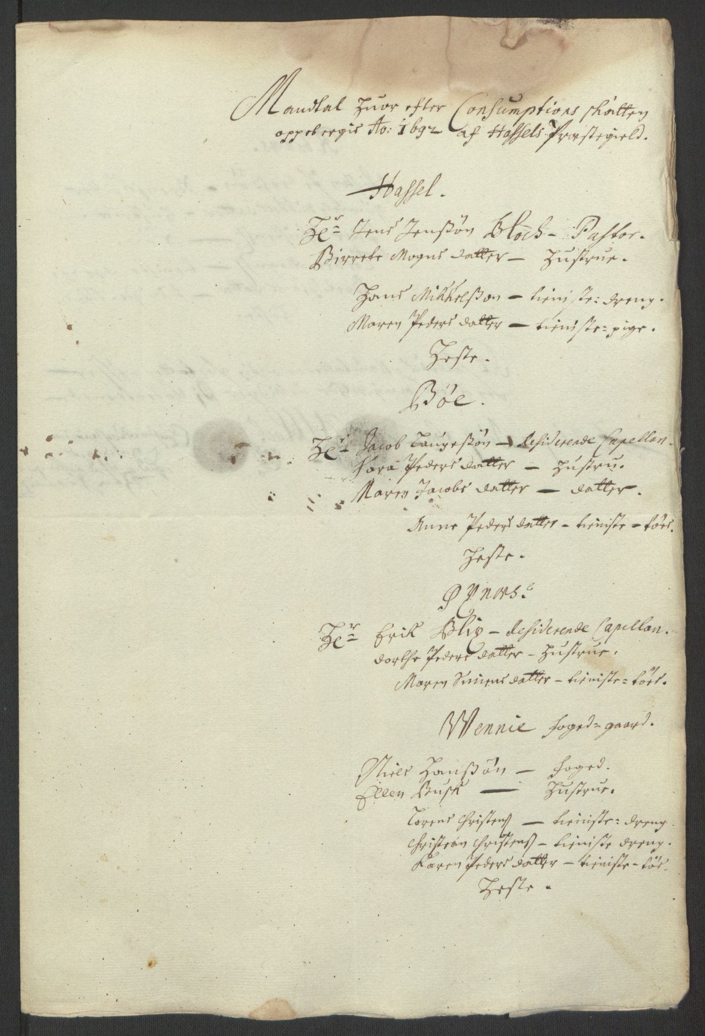 Rentekammeret inntil 1814, Reviderte regnskaper, Fogderegnskap, AV/RA-EA-4092/R67/L4676: Fogderegnskap Vesterålen, Andenes og Lofoten, 1691-1693, p. 128
