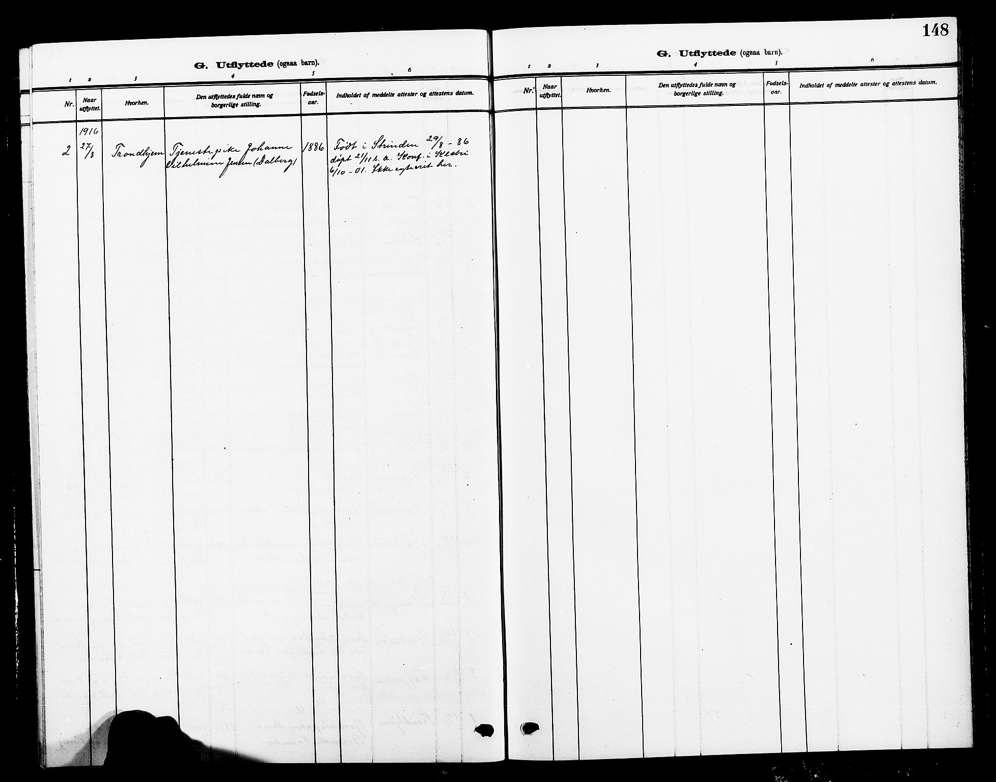 Ministerialprotokoller, klokkerbøker og fødselsregistre - Sør-Trøndelag, SAT/A-1456/618/L0453: Parish register (copy) no. 618C04, 1907-1925, p. 148