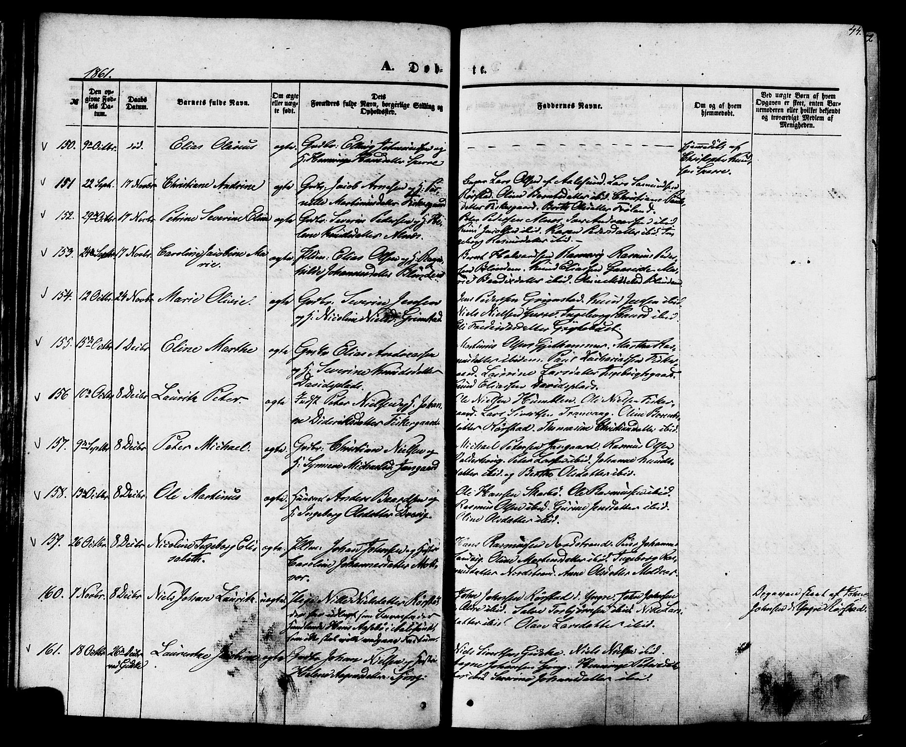 Ministerialprotokoller, klokkerbøker og fødselsregistre - Møre og Romsdal, AV/SAT-A-1454/528/L0398: Parish register (official) no. 528A09, 1858-1864, p. 44