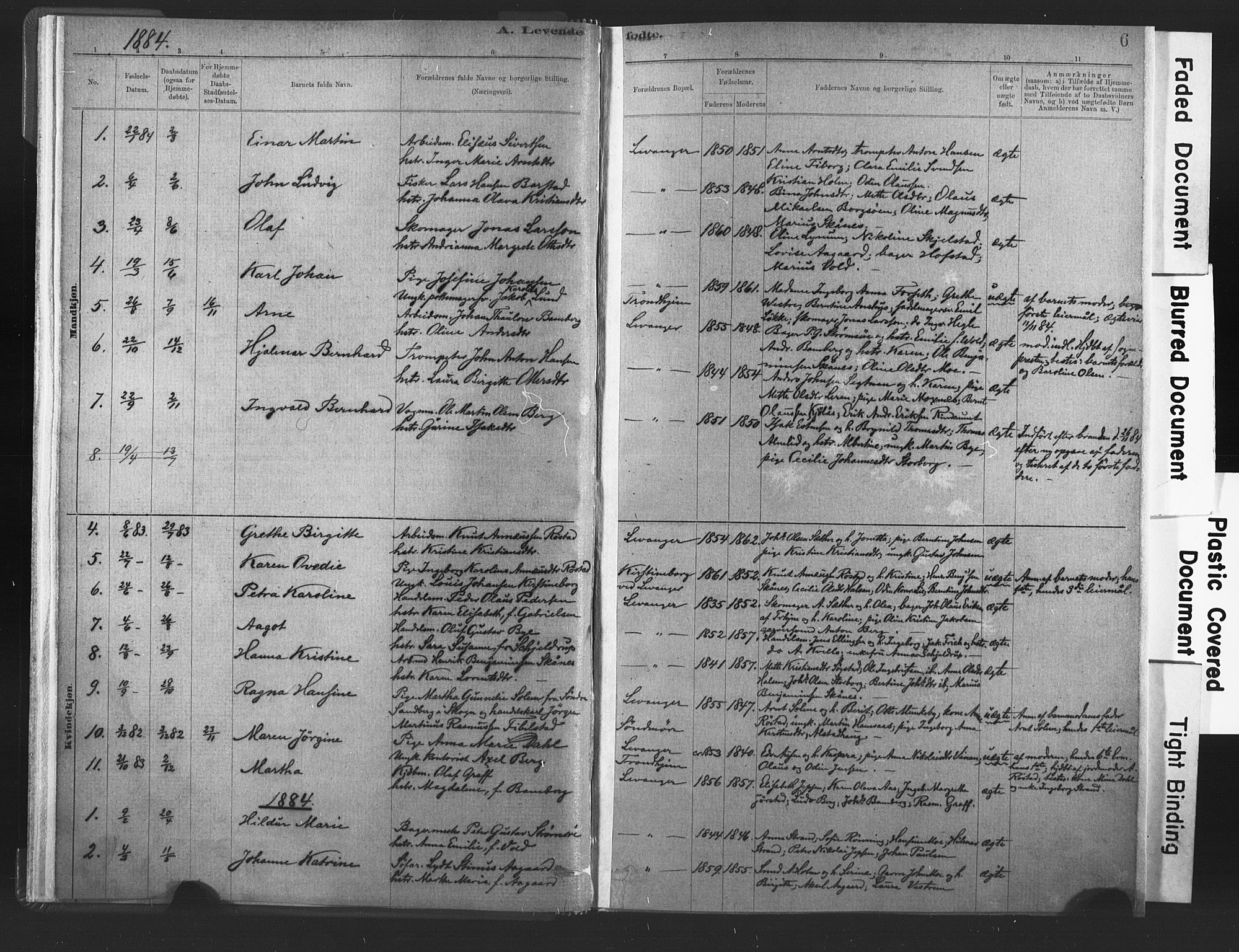 Ministerialprotokoller, klokkerbøker og fødselsregistre - Nord-Trøndelag, SAT/A-1458/720/L0189: Parish register (official) no. 720A05, 1880-1911, p. 6